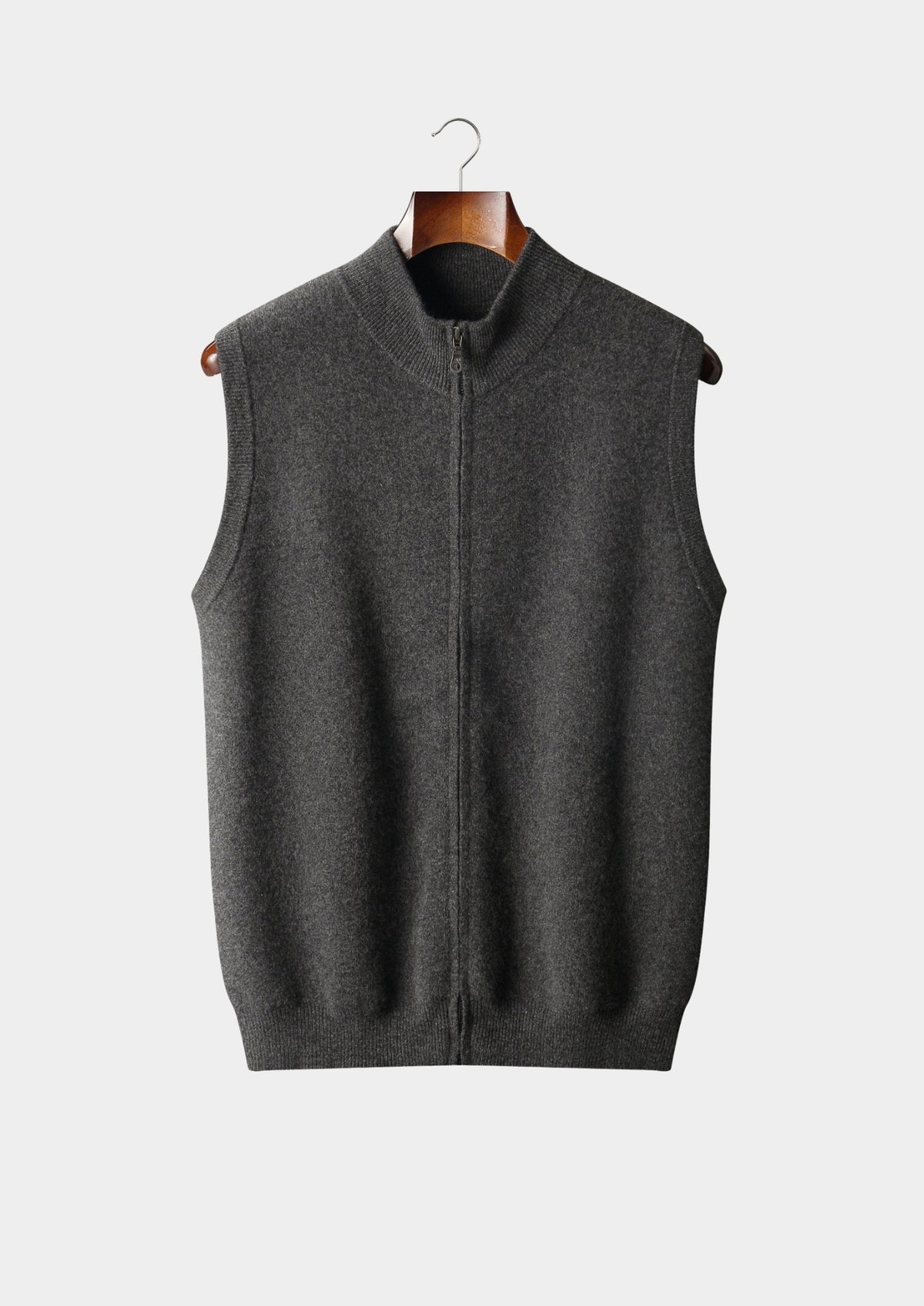 Pure Extra-Fine Merino Wool Zipper Vest