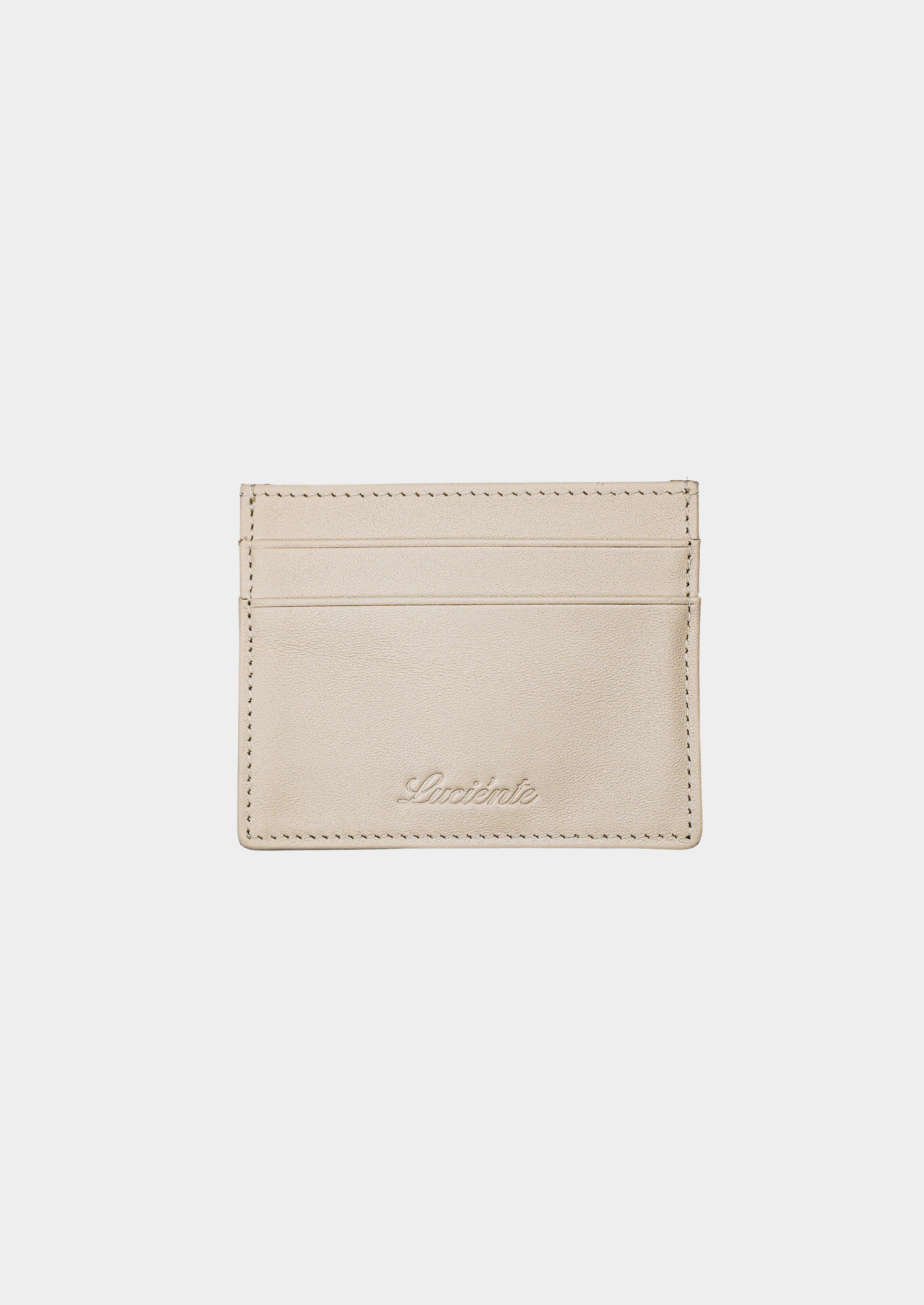 ESSENTIAL CALFSKIN LEATHER CARDHOLDER - Taupe