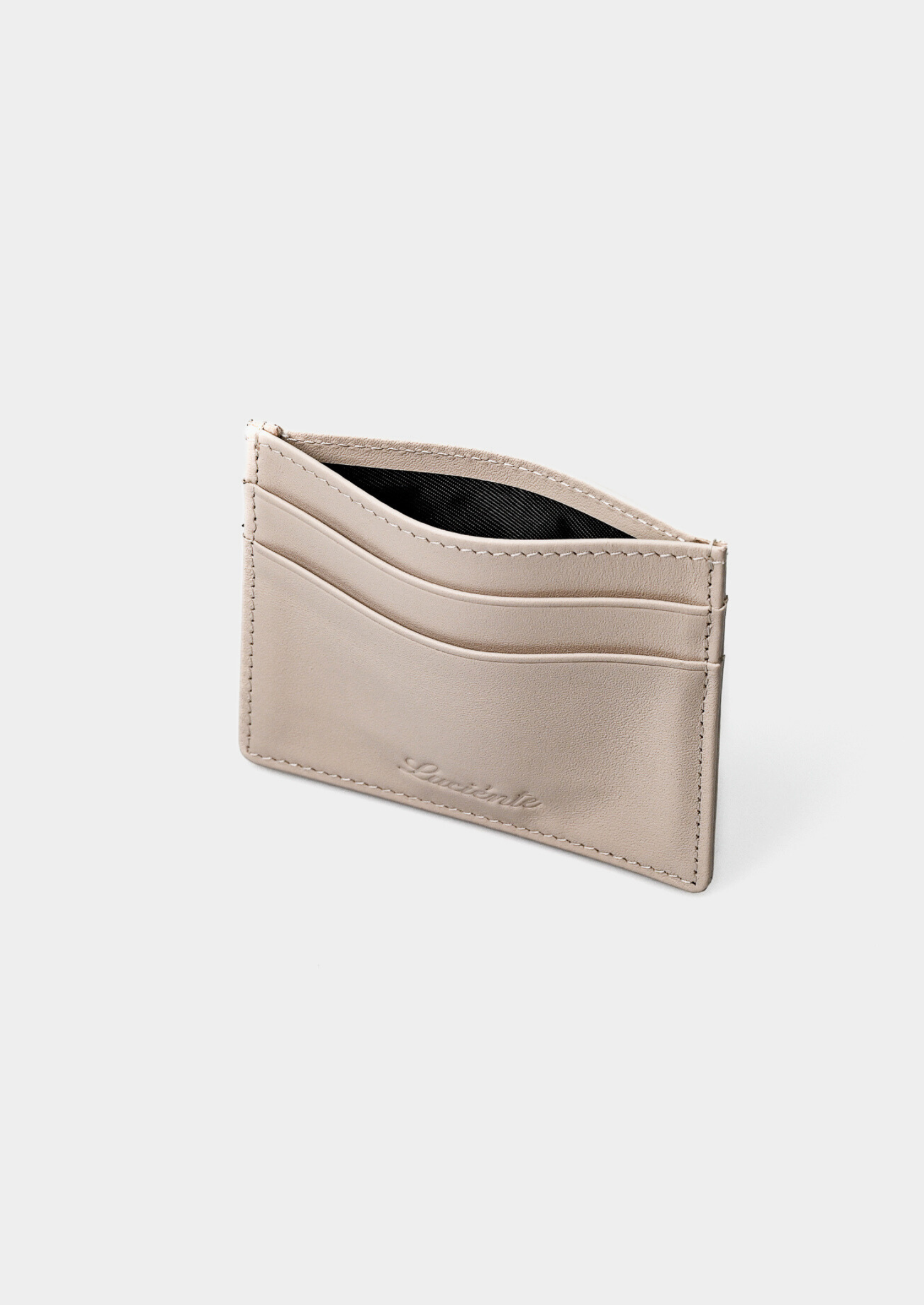 ESSENTIAL CALFSKIN LEATHER CARDHOLDER - Taupe