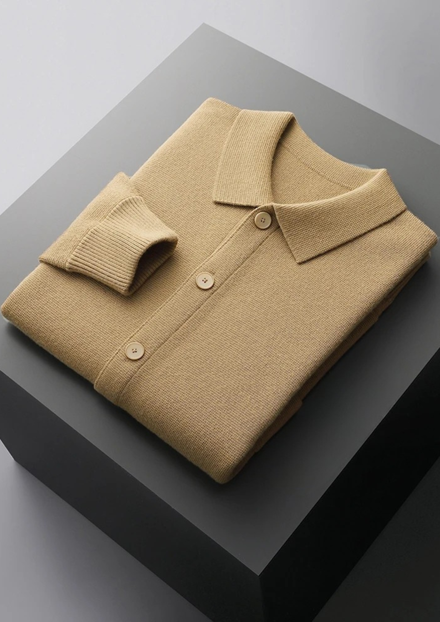 EXTRAFINE MERINO BUTTON OVERSHIRT