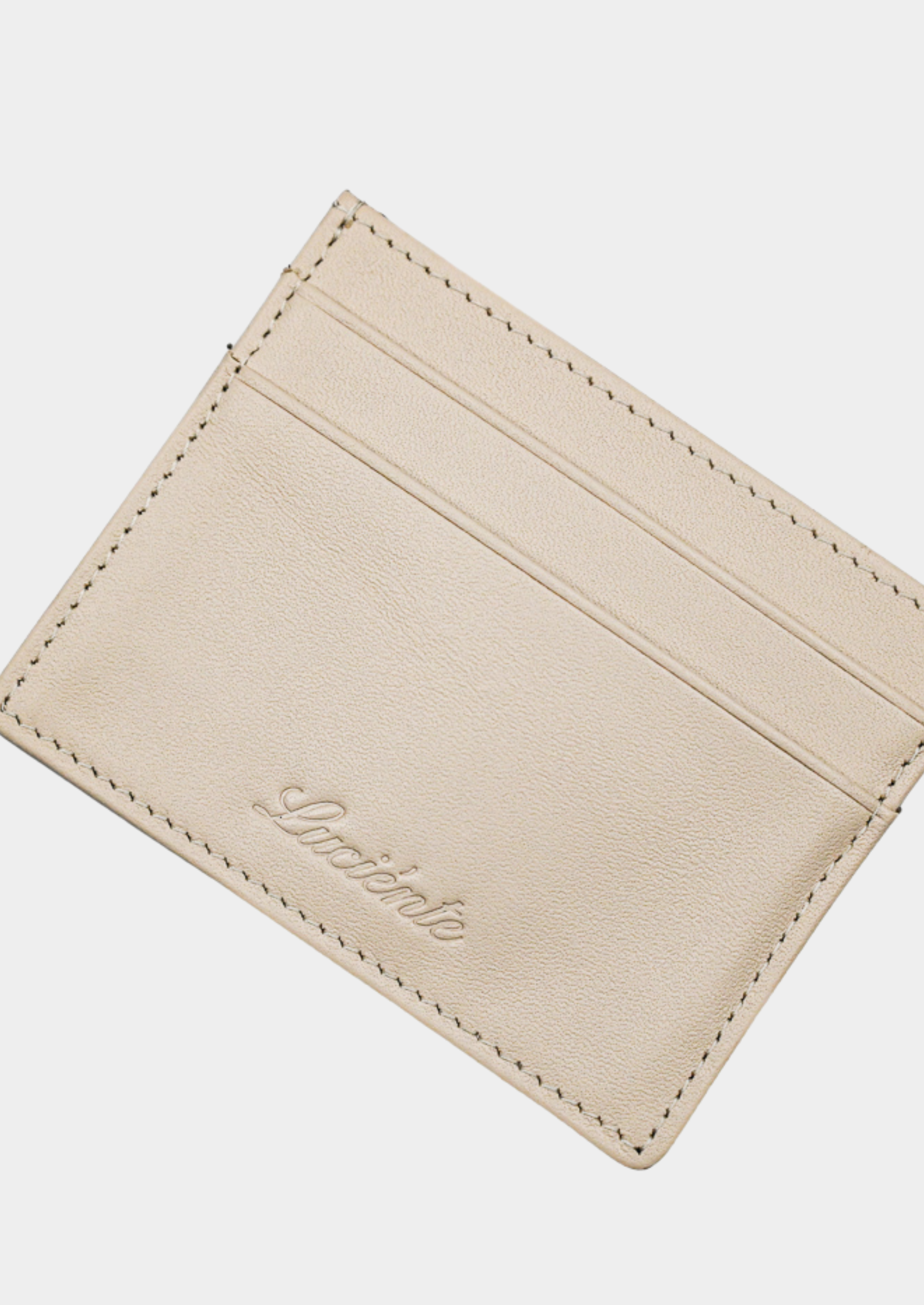 ESSENTIAL CALFSKIN LEATHER CARDHOLDER - Taupe