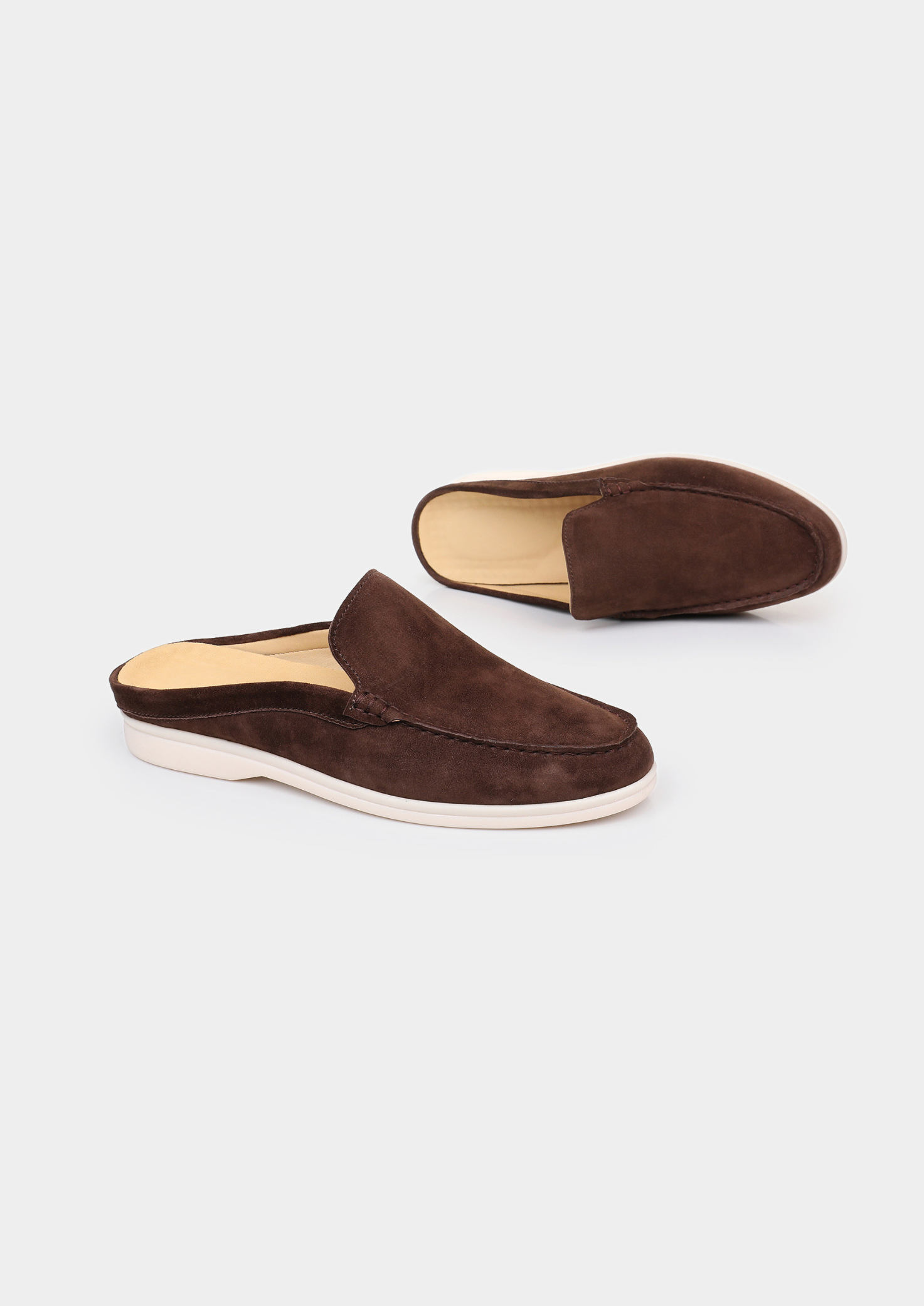 COFFEE MARINA SUEDE SLIPPER