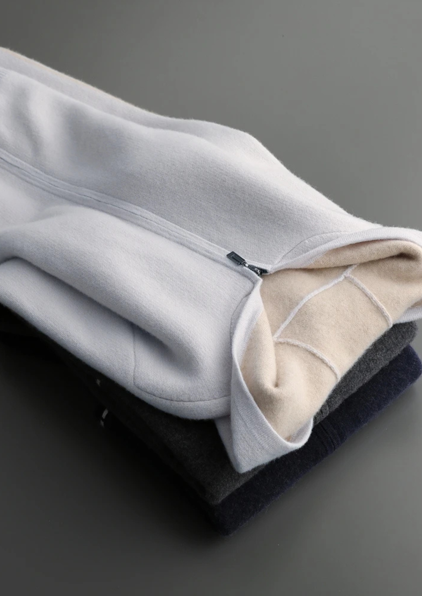 PREMIUM CASHMERE ZIPPER HOODIE