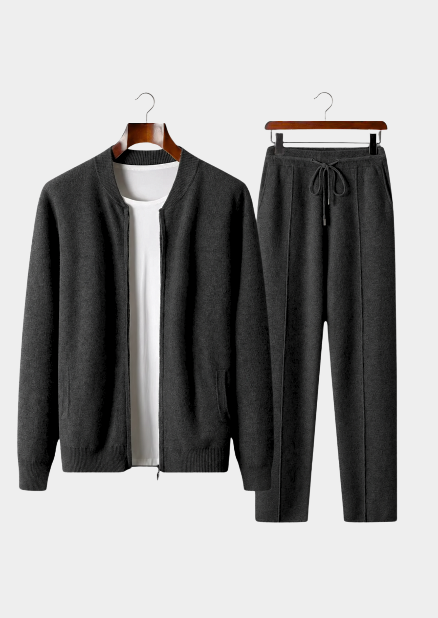 PURE EXTRA-FINE MERINO WOOL BLACK FALCONI SET