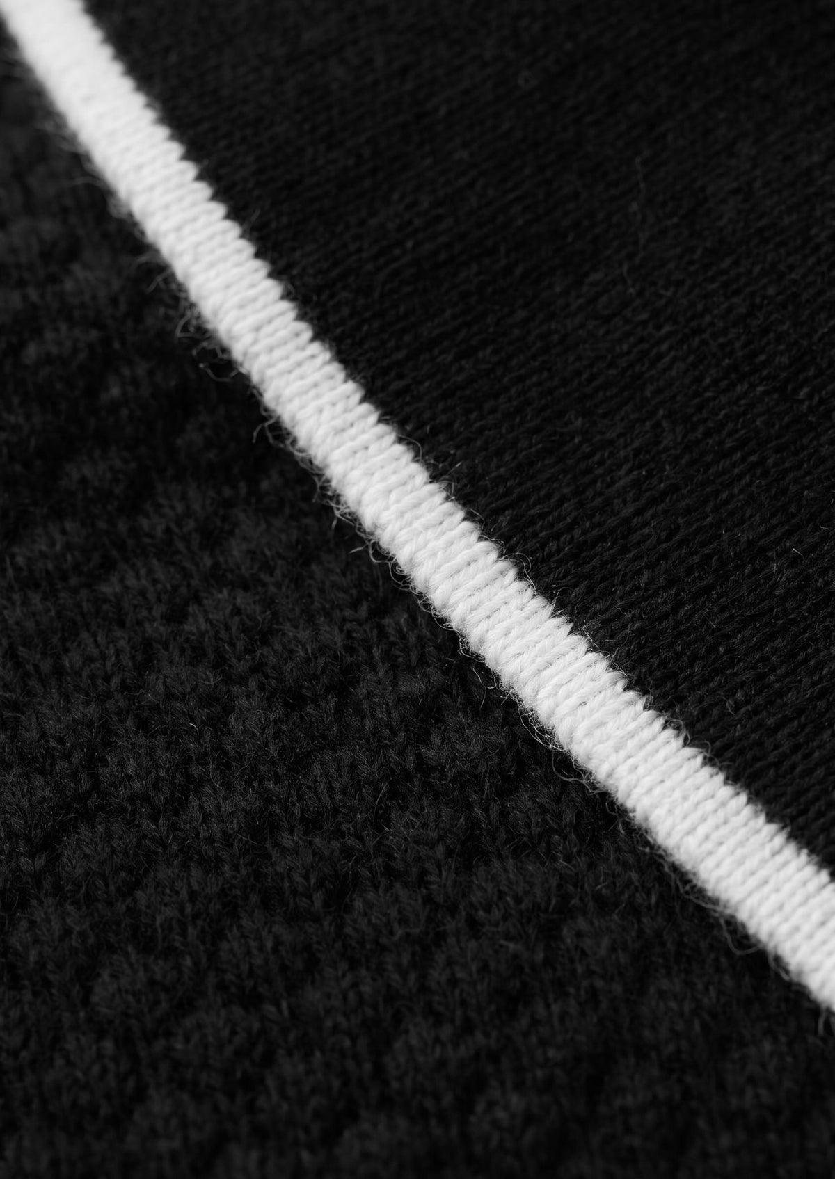 Premium Cashmere Black Two-Tone Polo