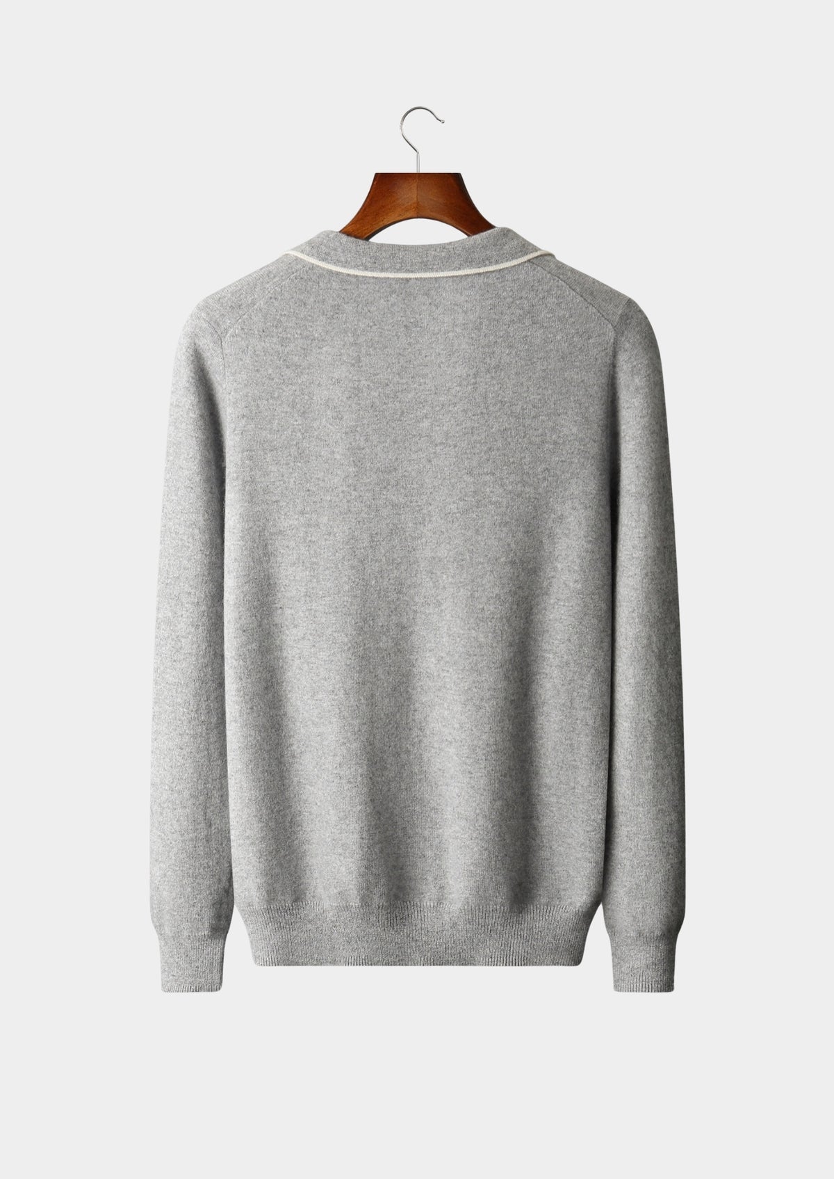 Premium Cashmere Buttonless Contrast Polo