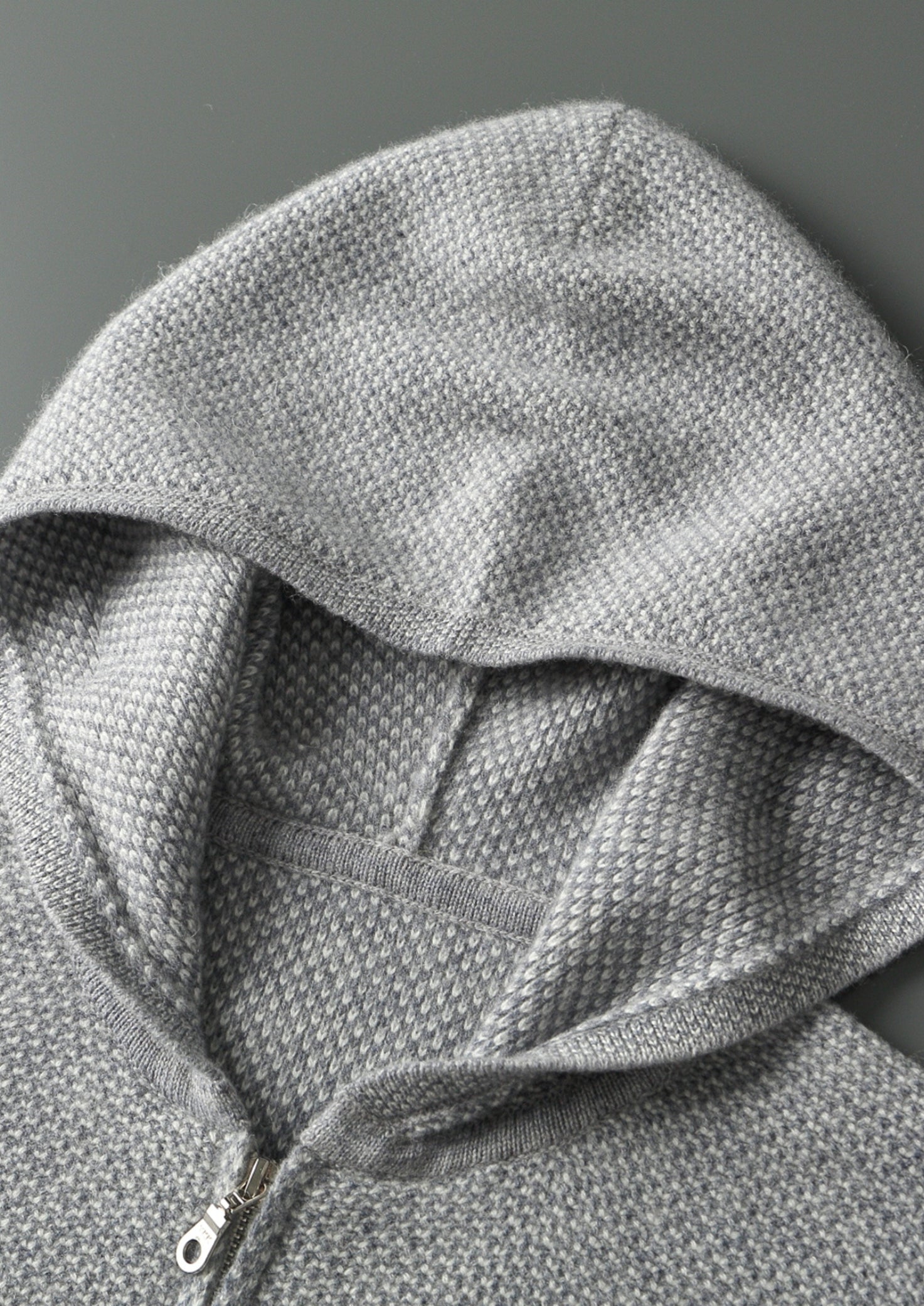 Pure Extra-Fine Merino Wool Jaquard Hoodie