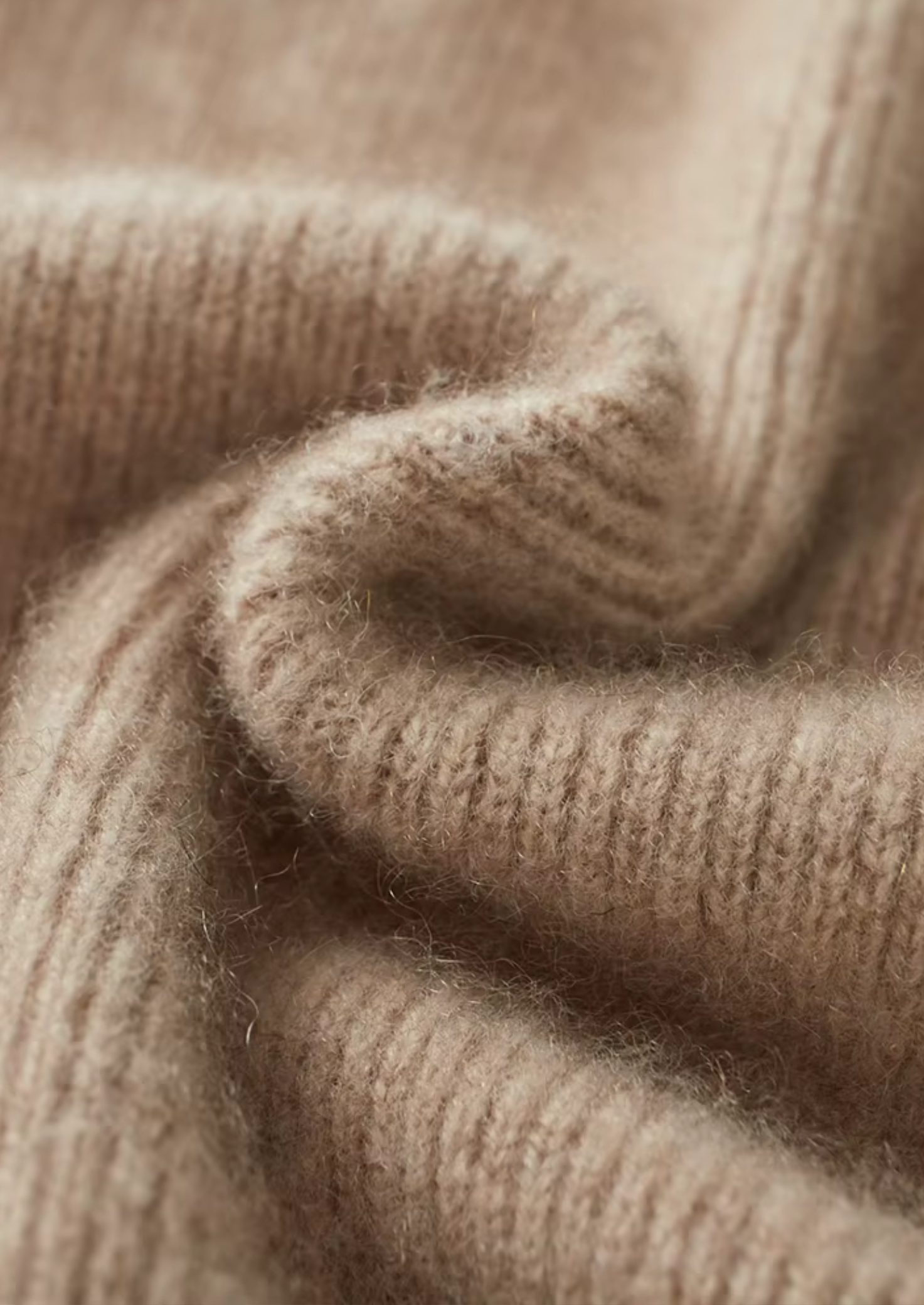 PURE EXTRA-FINE MERINO WOOL RIBBED ZIP CARDIGAN