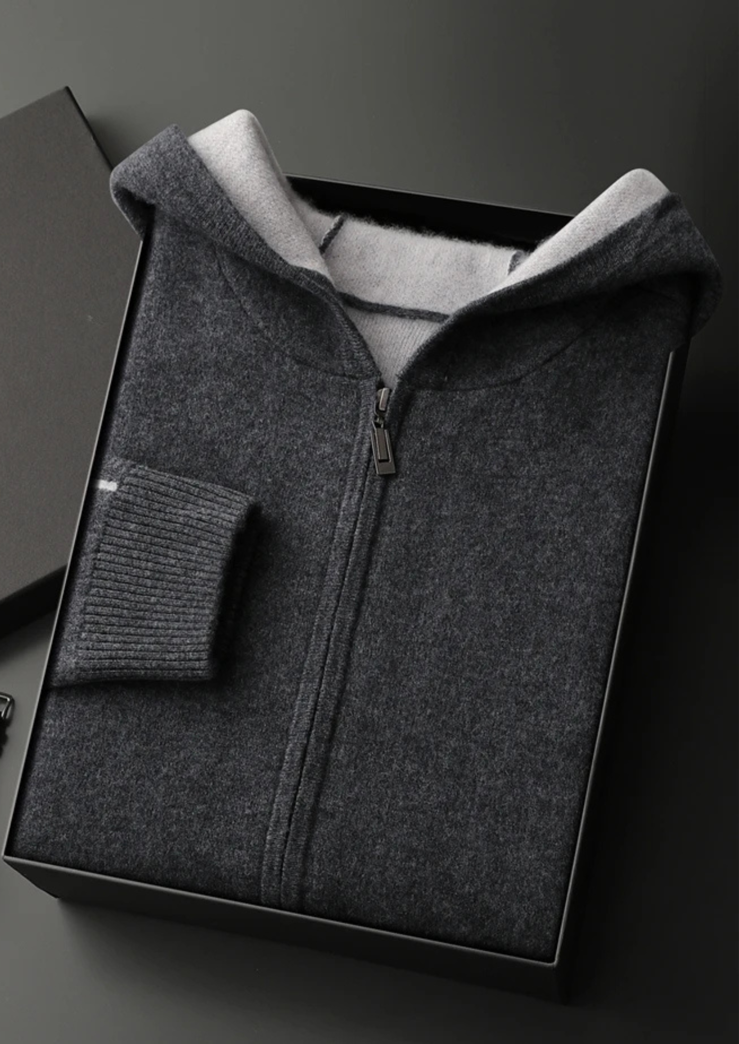 PREMIUM CASHMERE ZIPPER HOODIE