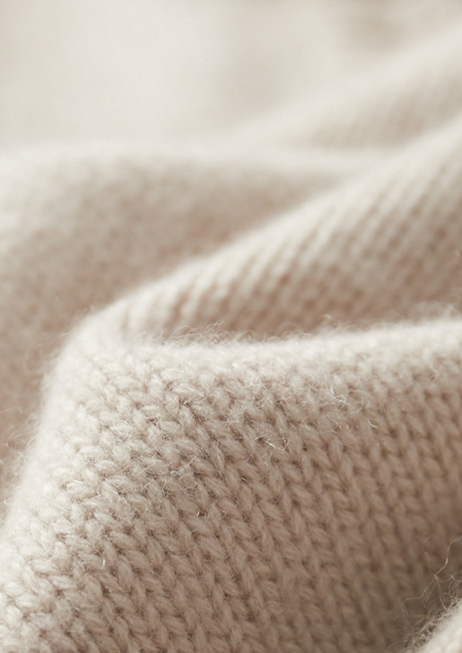 PURE CASHMERE OFF WHITE HALF ZIP SWEATER