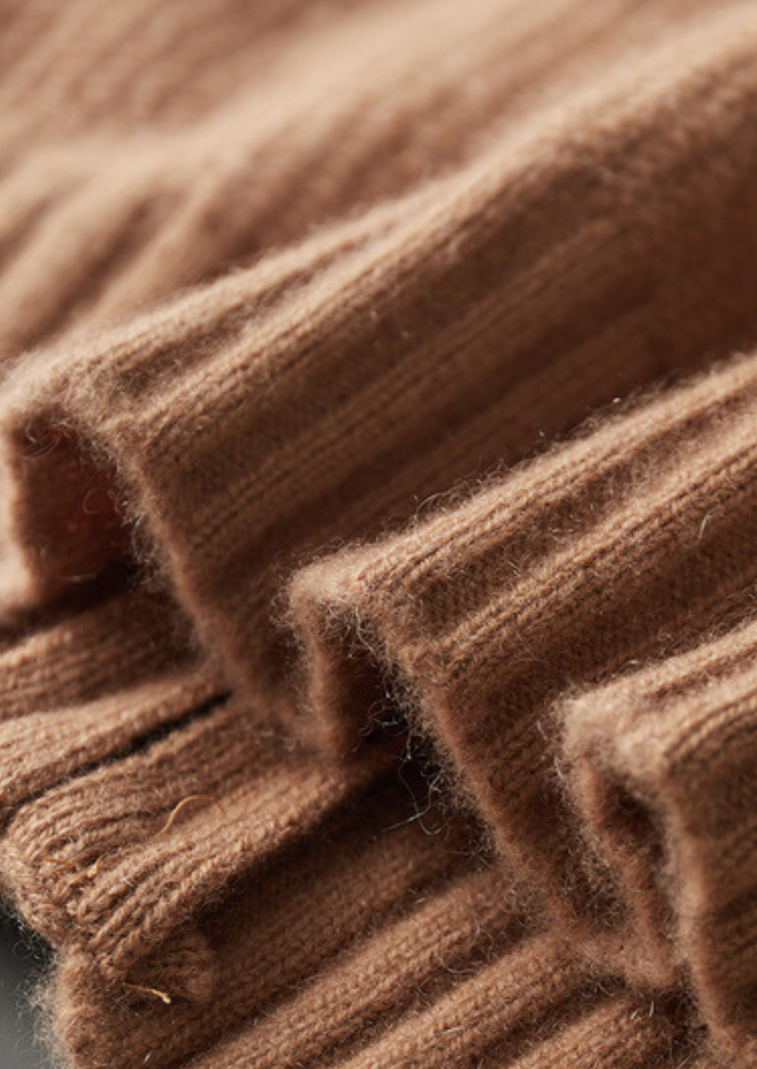 PURE CASHMERE MUSTARD RIBBED ZIP CARDIGAN