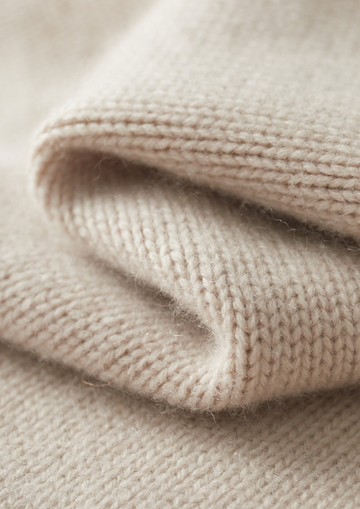 PURE CASHMERE OFF WHITE HALF ZIP SWEATER