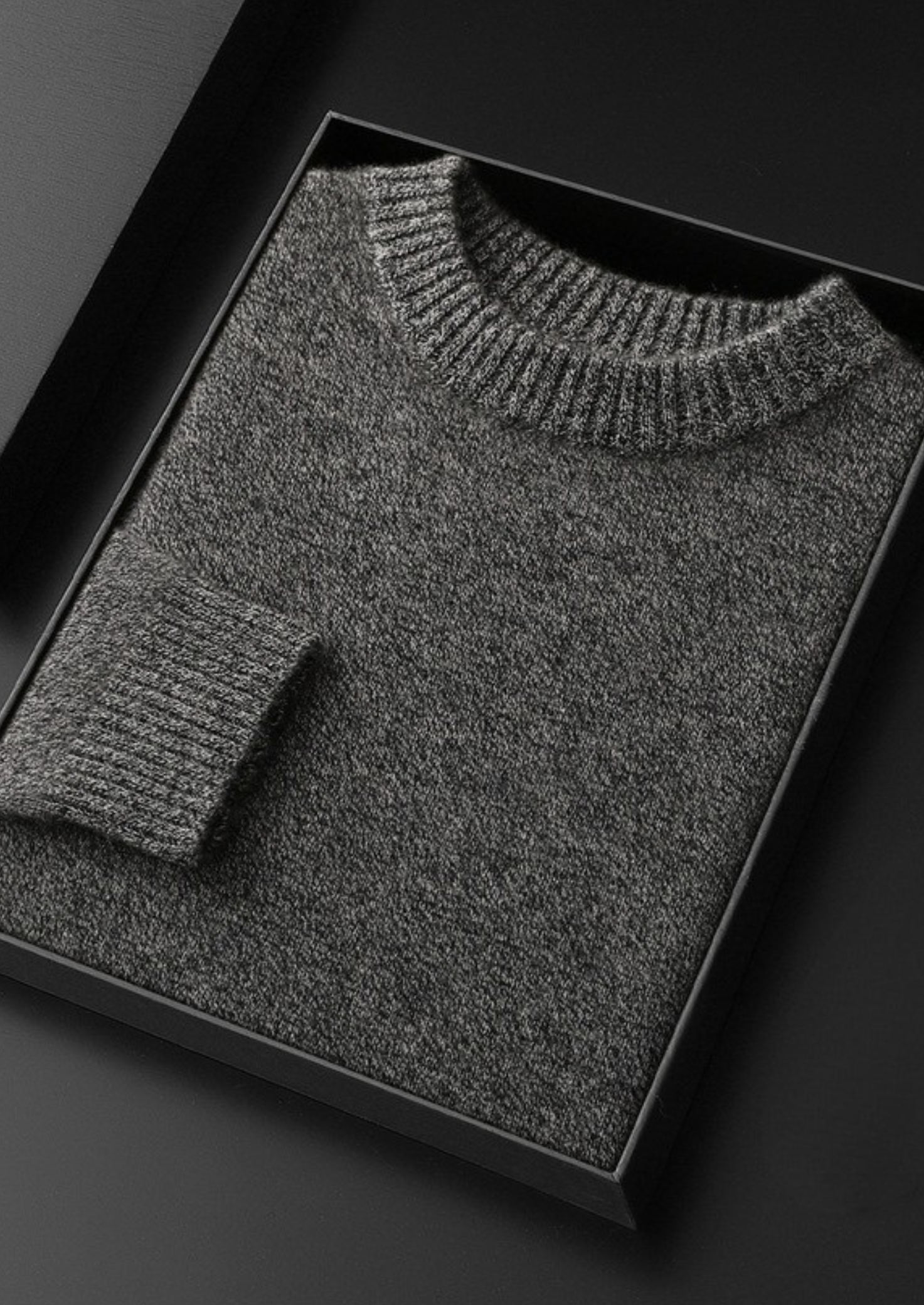 PURE CASHMERE GRAY ESSENTIAL CREWNECK