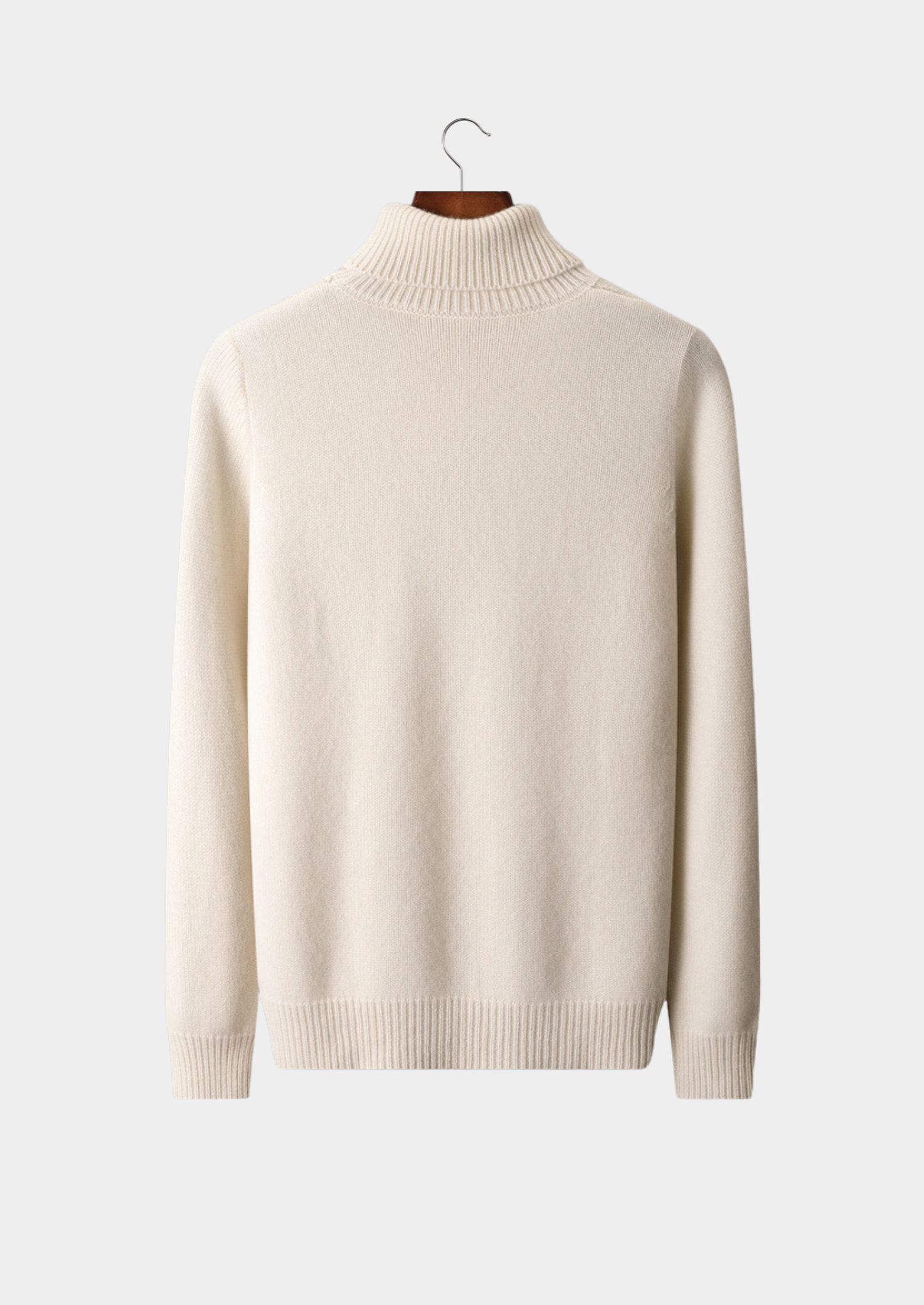 PURE CASHMERE IVORY ESSENTIAL ROLLNECK