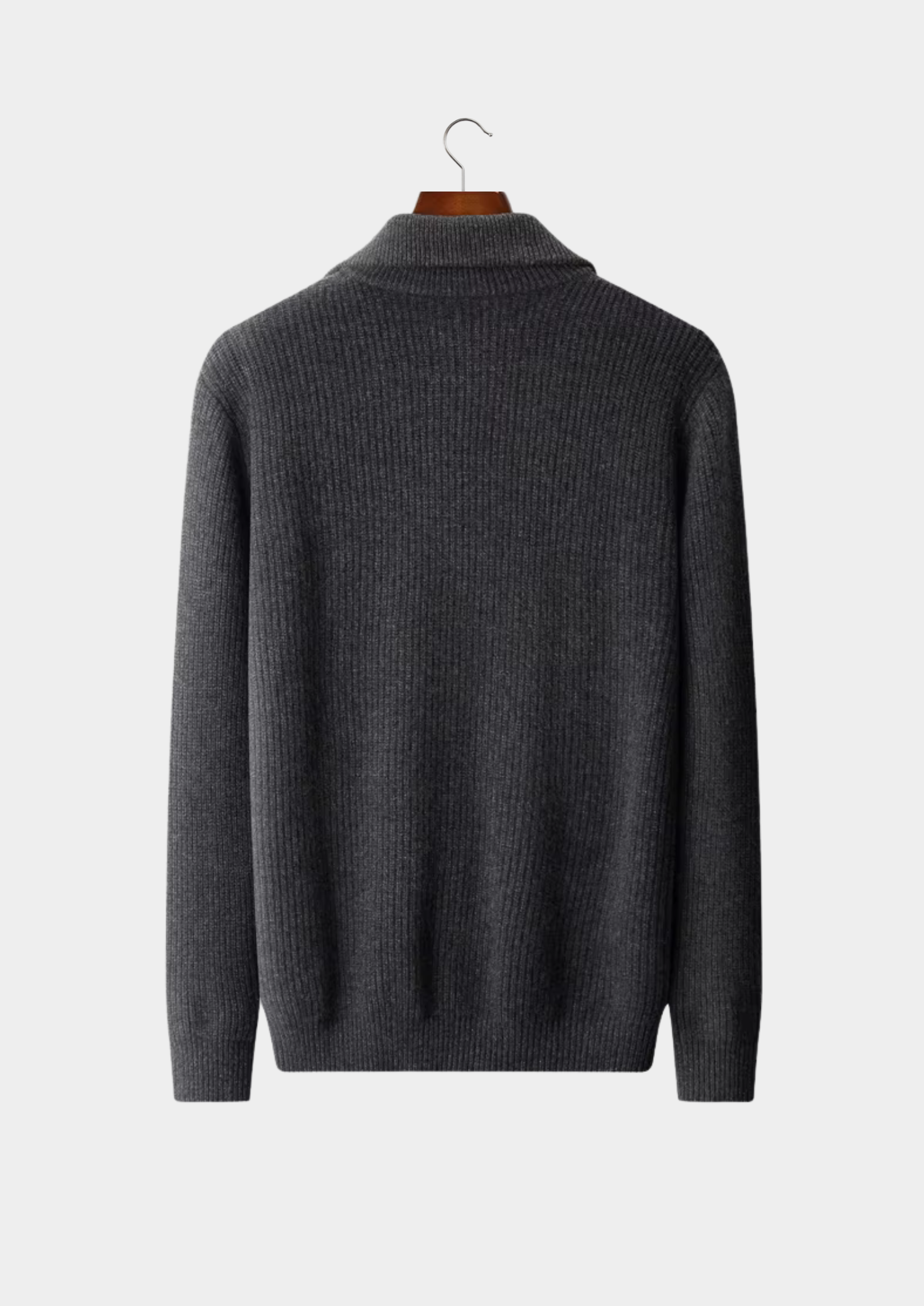 PURE EXTRA-FINE MERINO WOOL FUNNEL NECK DUAL ZIP CARDIGAN