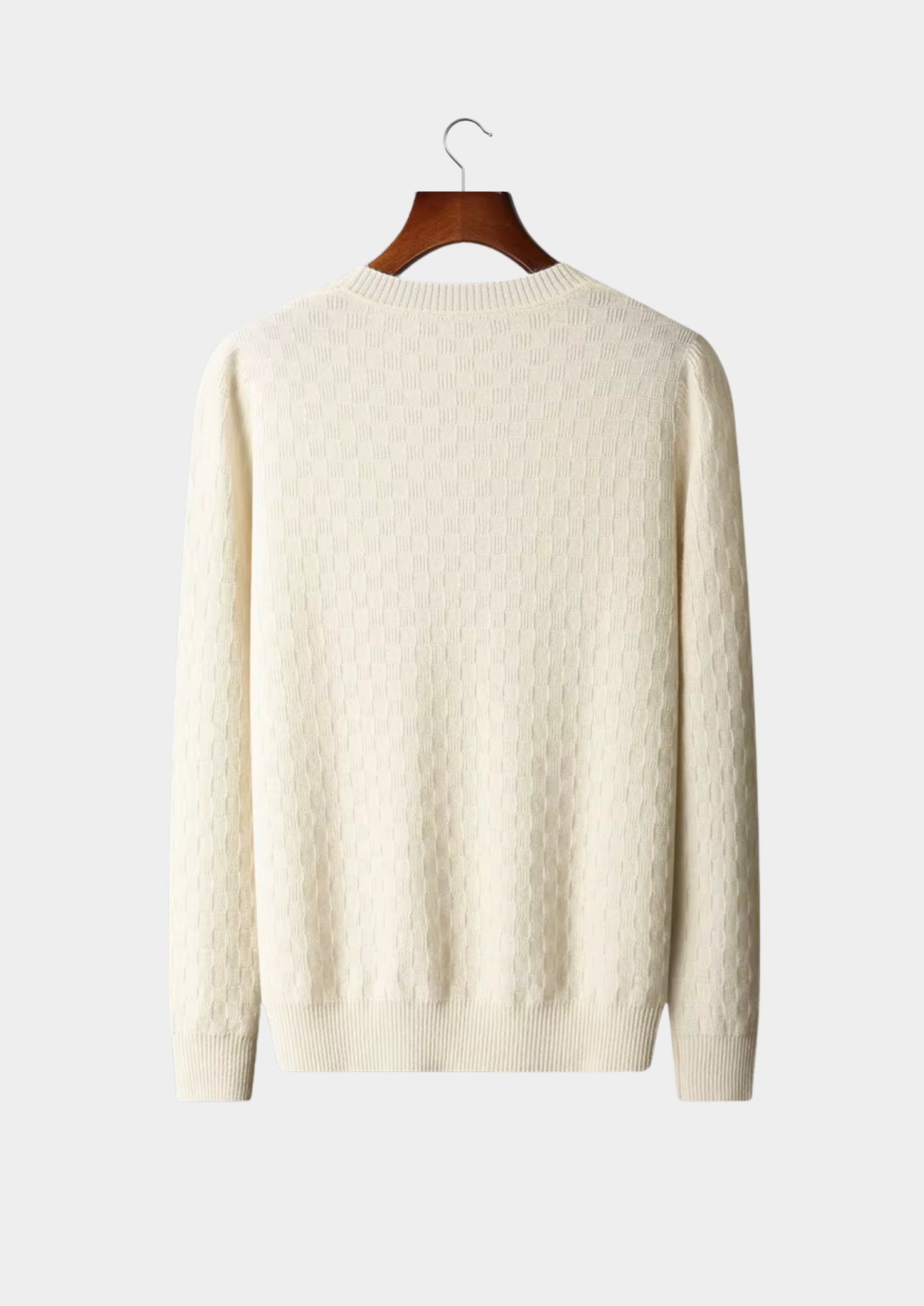 PREMIUM CASHMERE TEXTURED CREWNECK