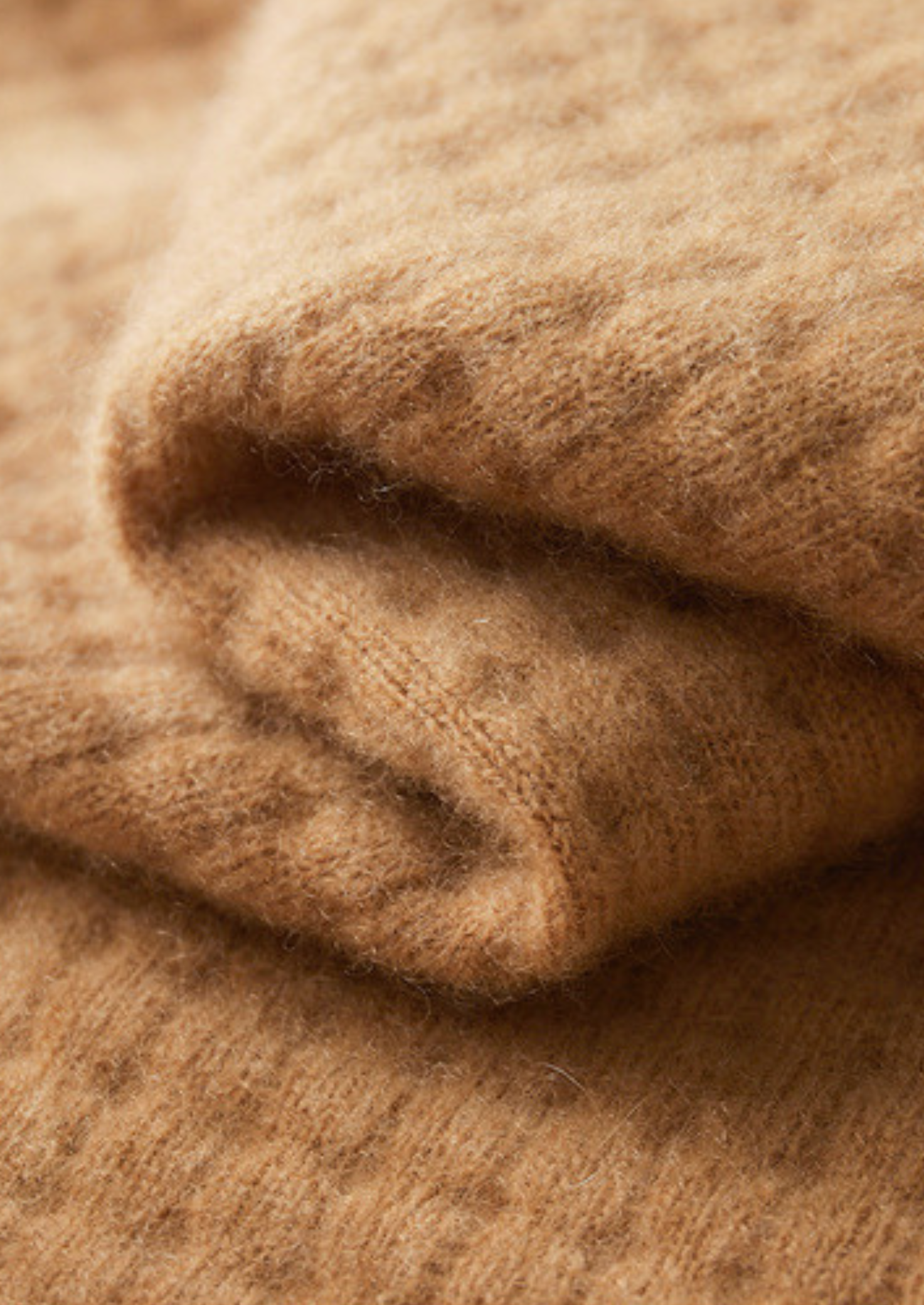 PURE CASHMERE CARAMEL TEXTURED BUTTON CARDIGAN