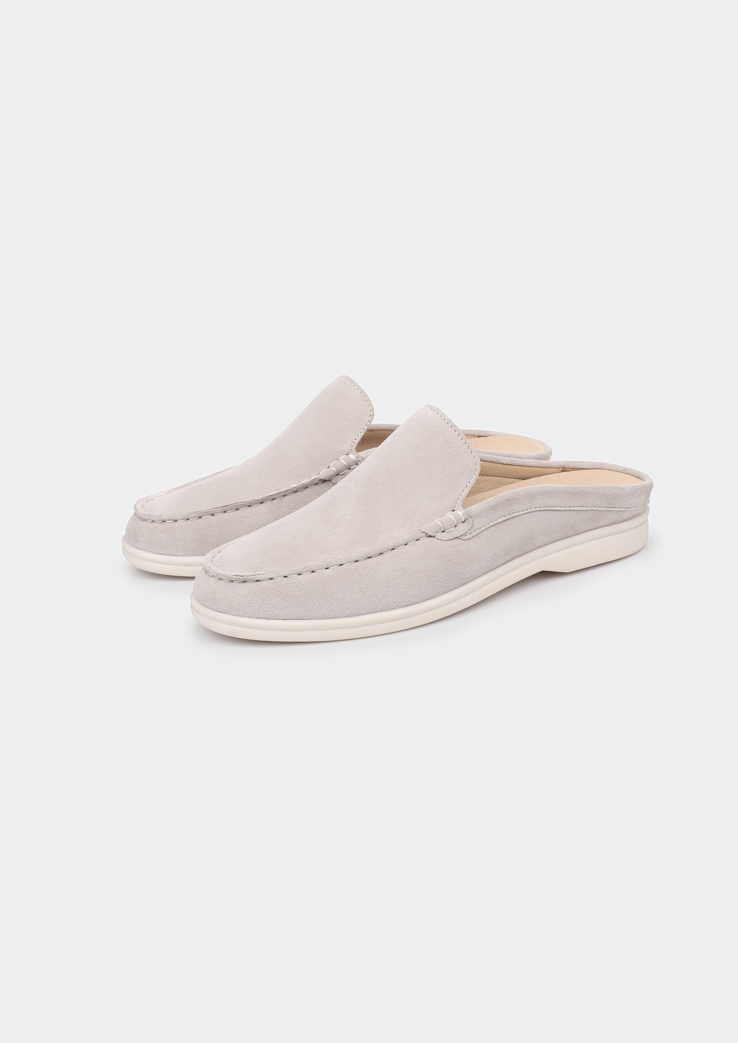 Light Gray Marina Suede Slipper