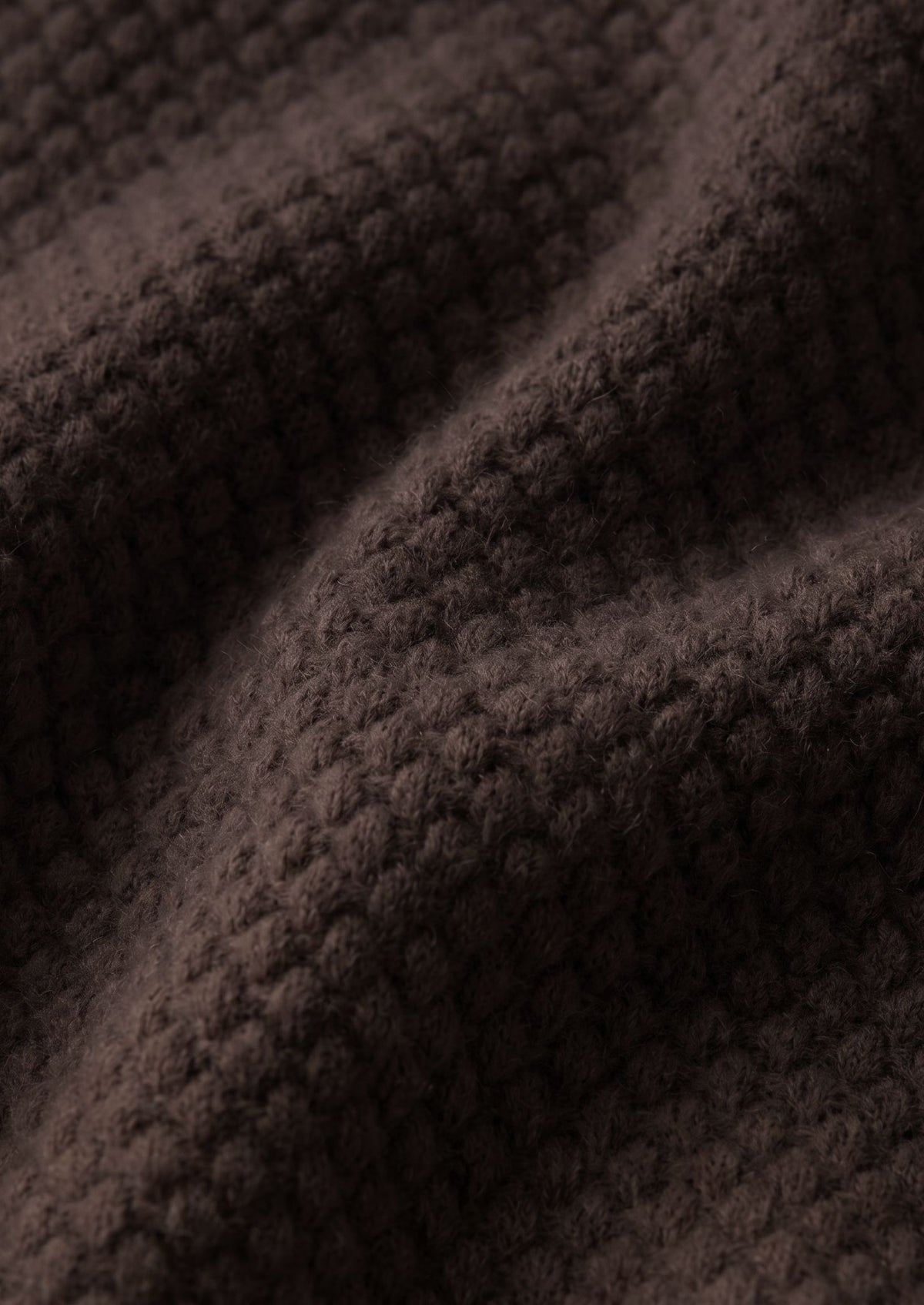 Premium Cashmere Dark Brown Two-Tone Polo