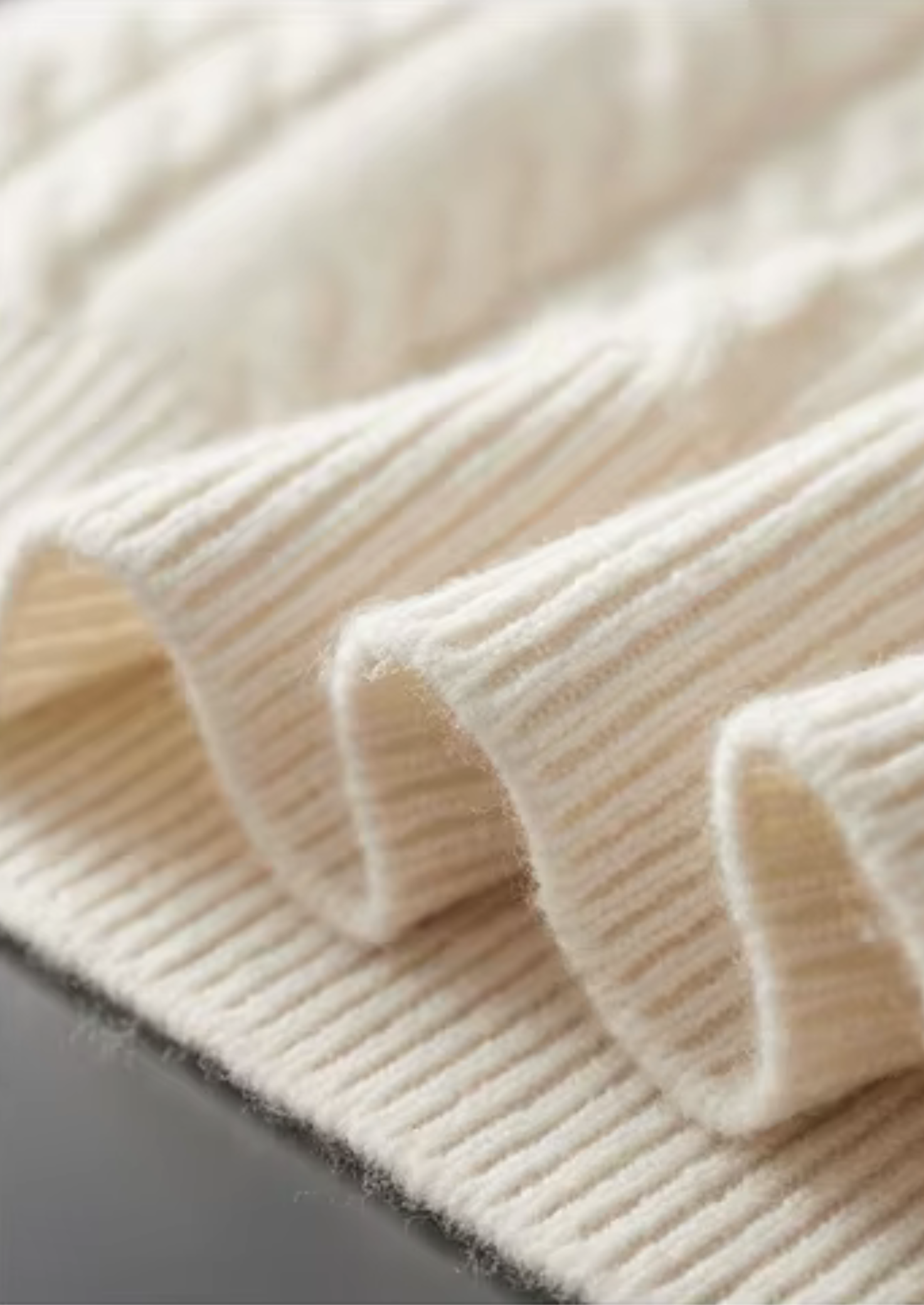 PURE EXTRA-FINE MERINO WOOL STRIPED HALF-ZIP SWEATER