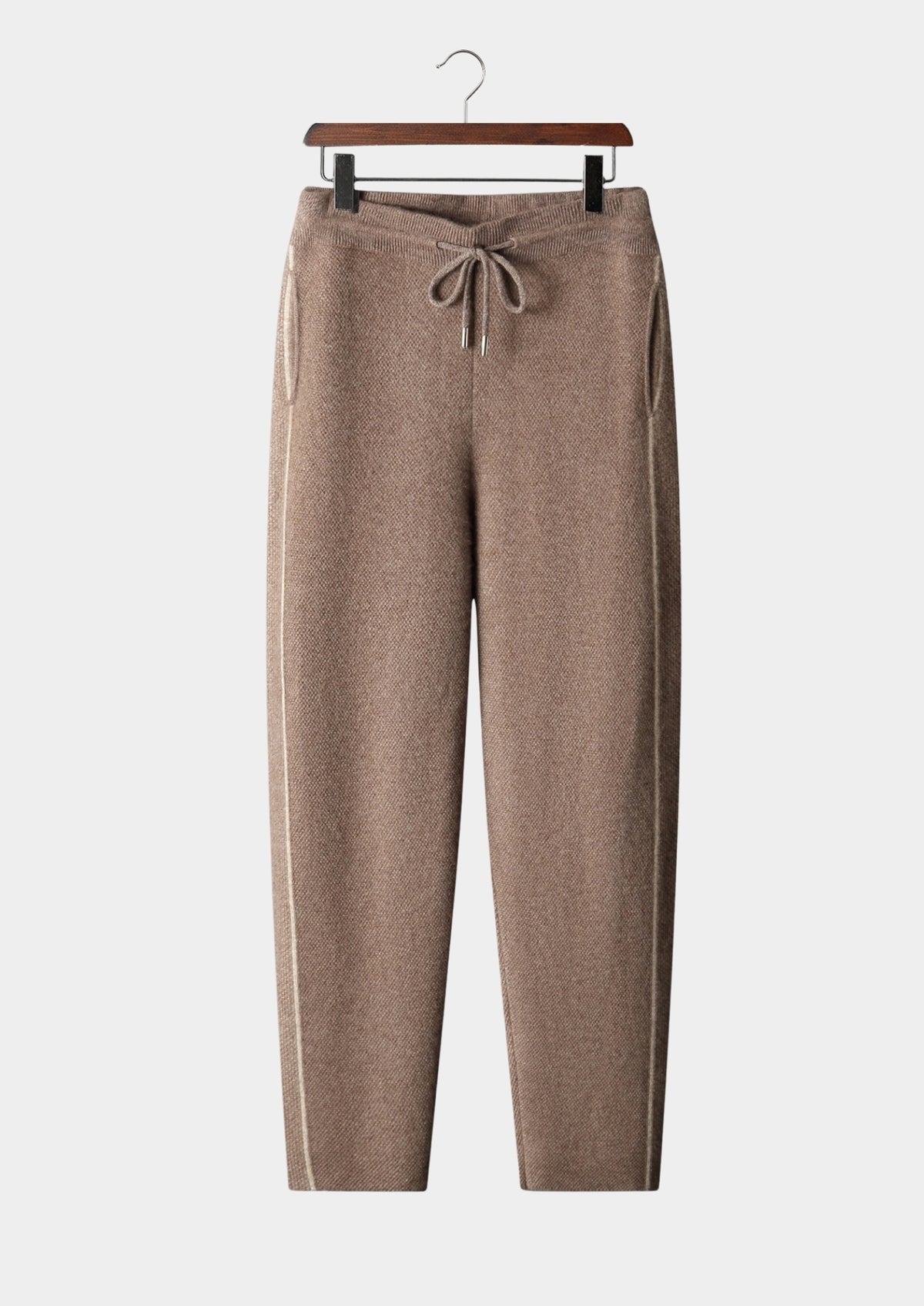 Pure Extra-Fine Merino Wool Jaquard Knit Trousers