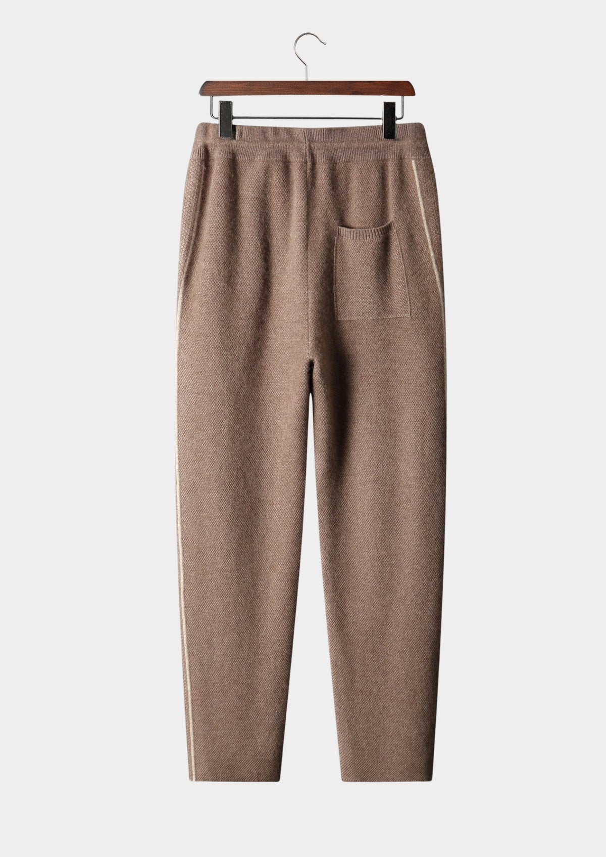 Pure Extra-Fine Merino Wool Jaquard Knit Trousers