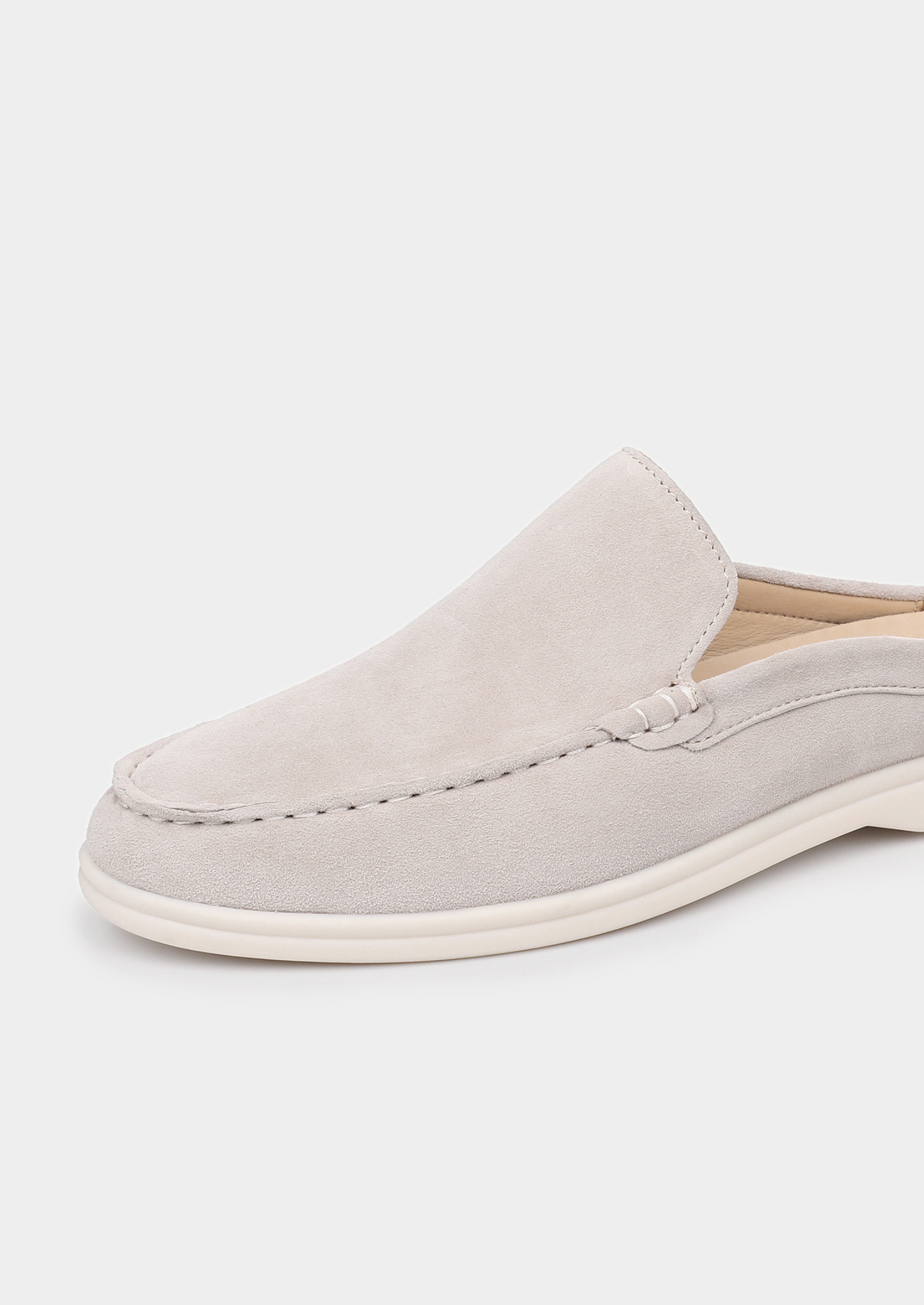 Light Gray Marina Suede Slipper