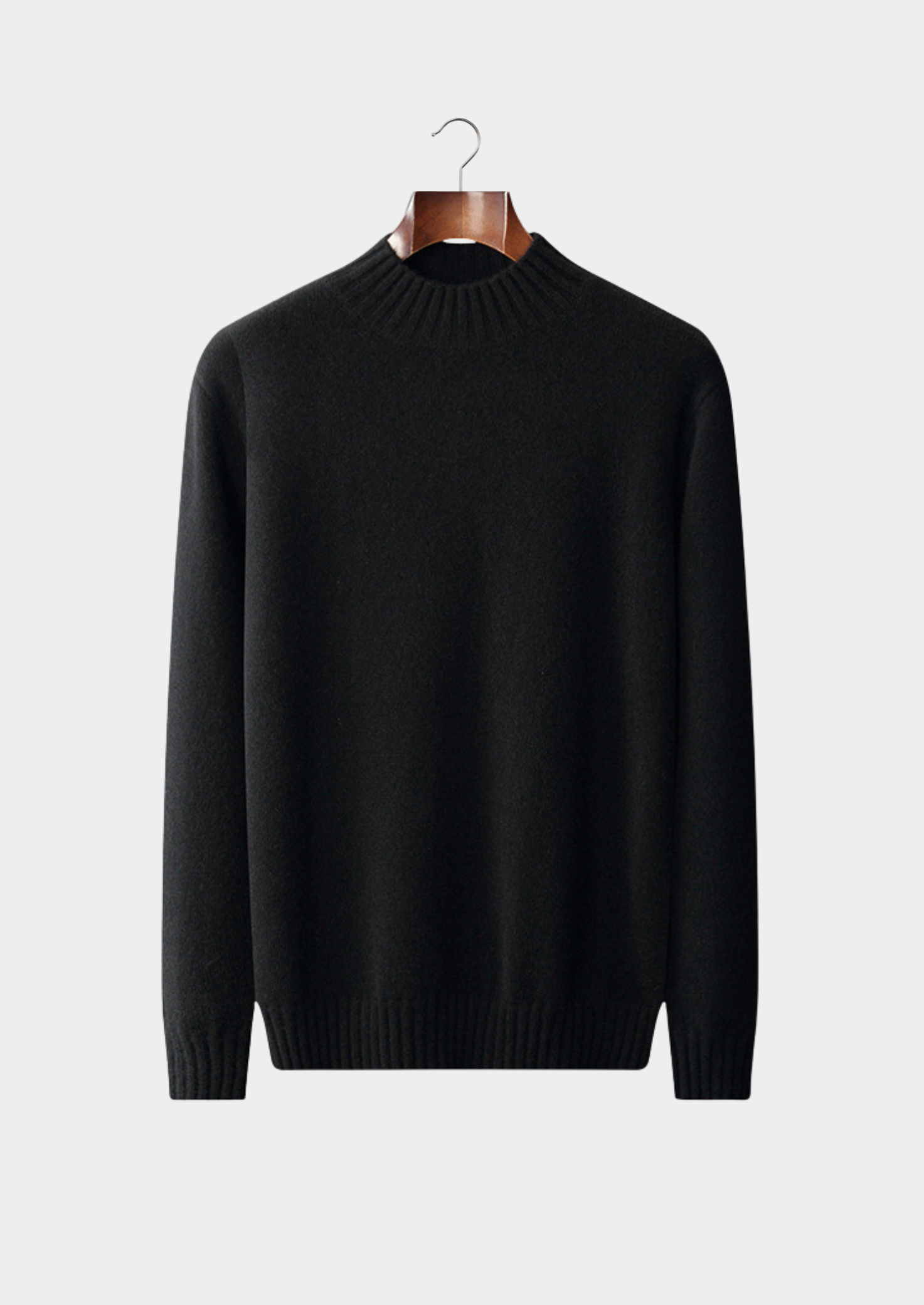 PURE CASHMERE MOCKNECK SWEATER
