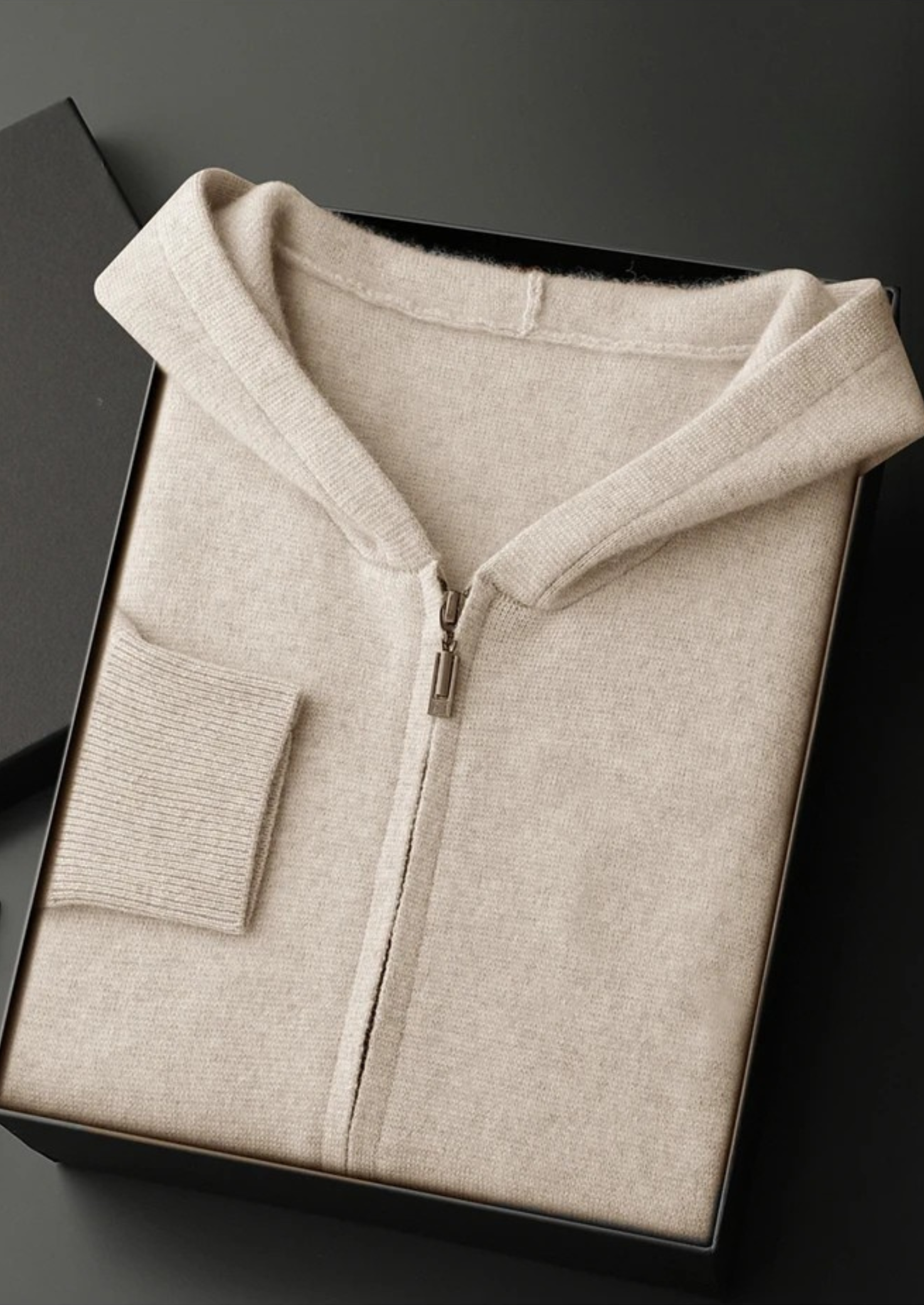 PREMIUM CASHMERE ZIPPER HOODIE