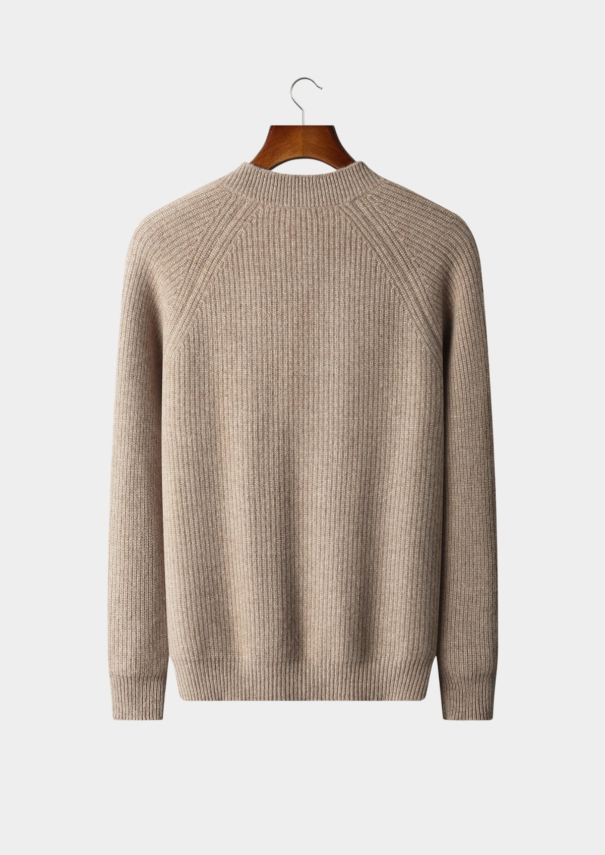 Pure Extra-Fine Merino Wool Ribbed Classic Button Cardigan