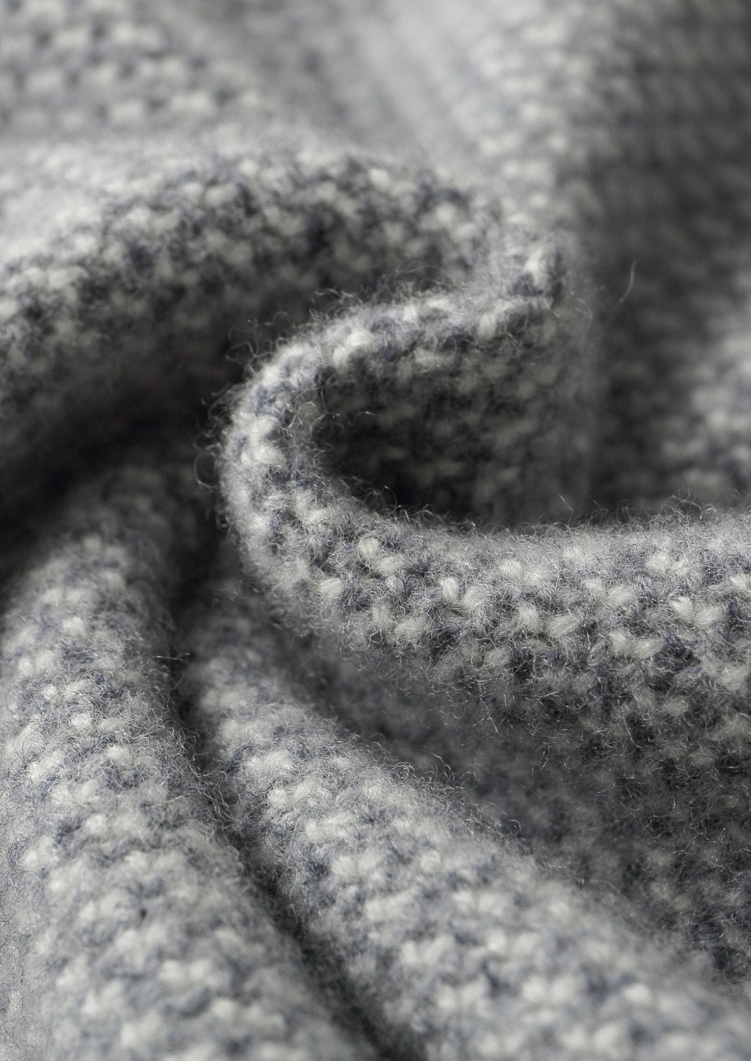 Pure Extra-Fine Merino Wool Light Gray Jaquard Set