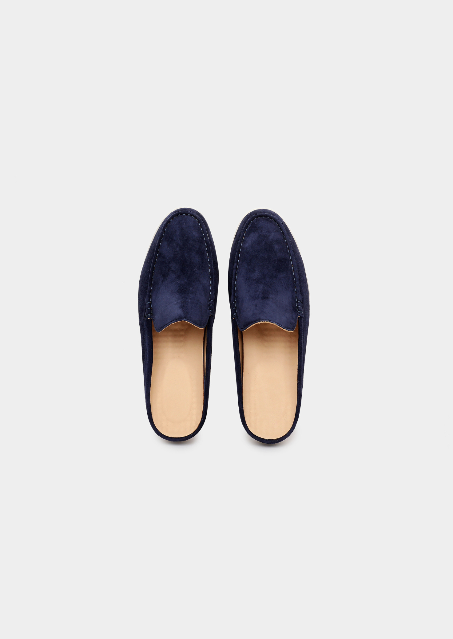 Navy Blue Marina Suede Slipper