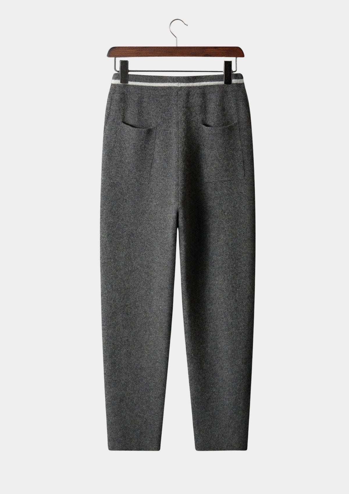 Pure Extra-Fine Merino Wool Contrast Leisure Trousers
