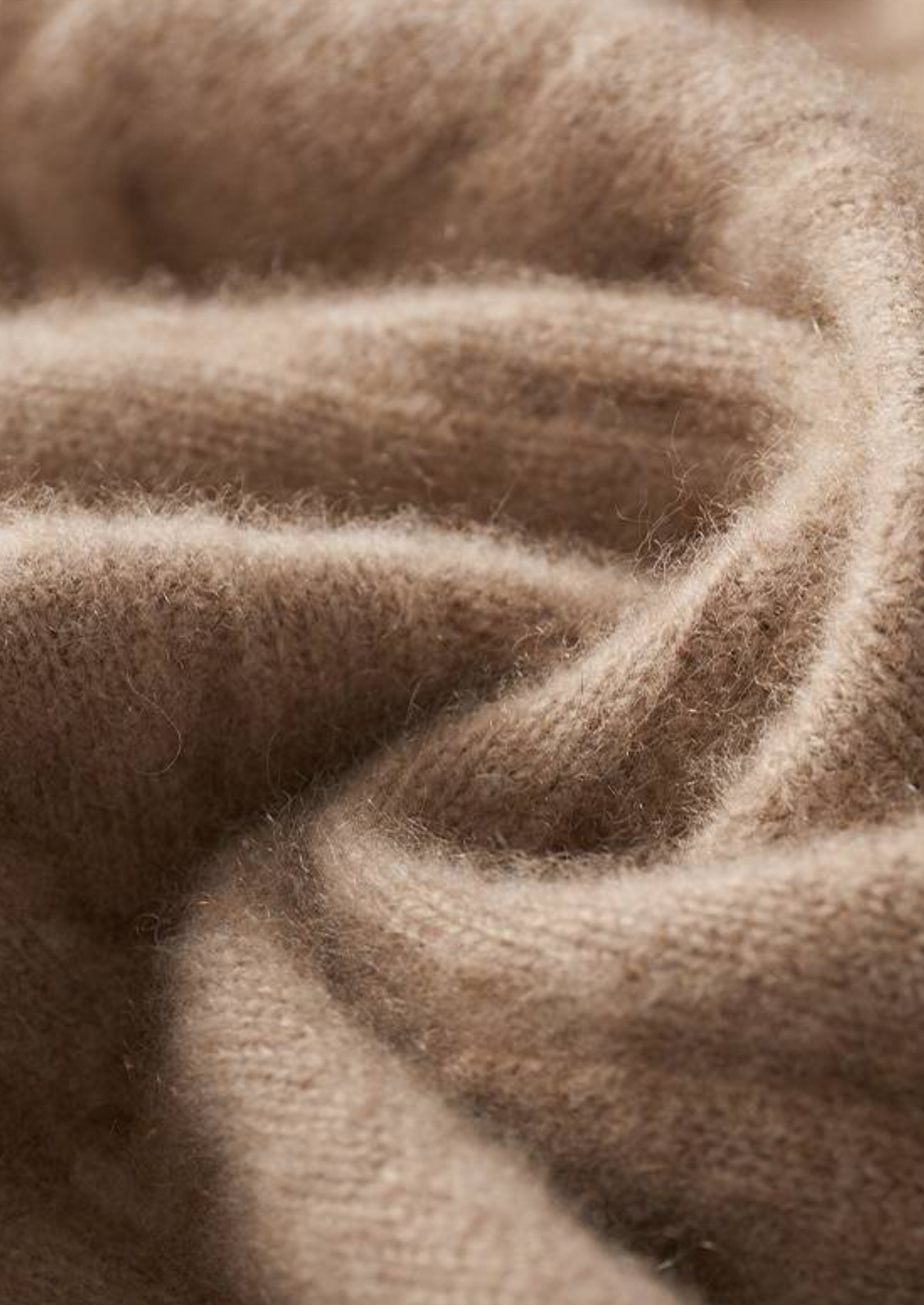 PURE CASHMERE SAND CABLE KNIT HOODIE