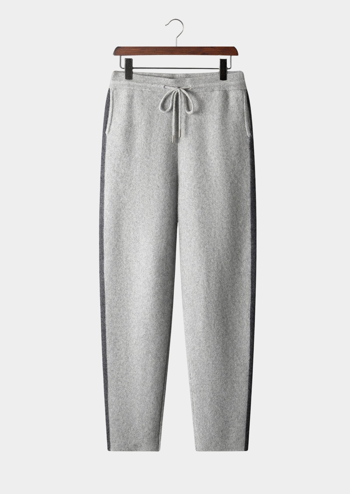 Pure Extra-Fine Merino Wool Striped Leisure Trousers