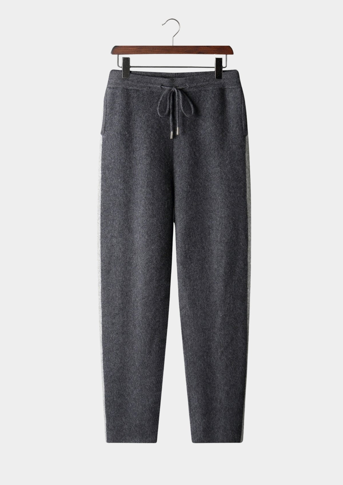 Pure Extra-Fine Merino Wool Striped Leisure Trousers