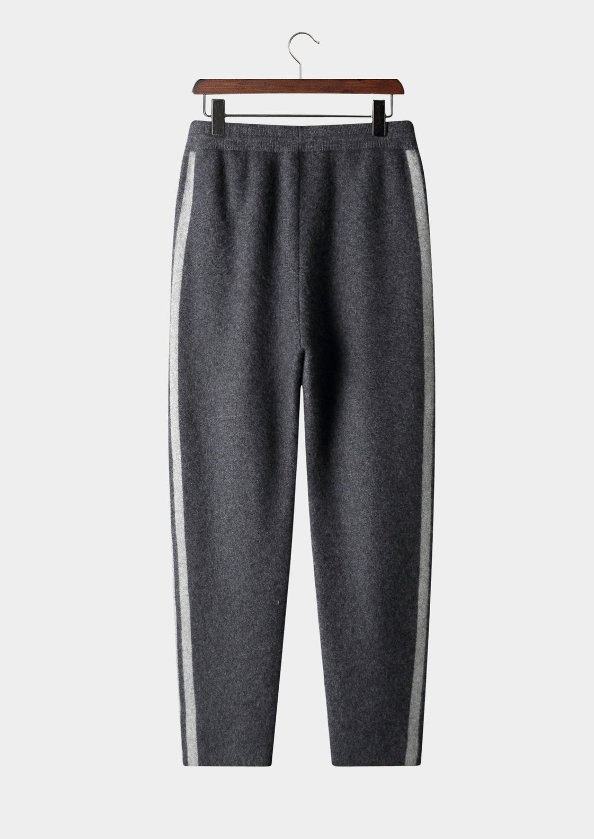 Pure Extra-Fine Merino Wool Striped Leisure Trousers