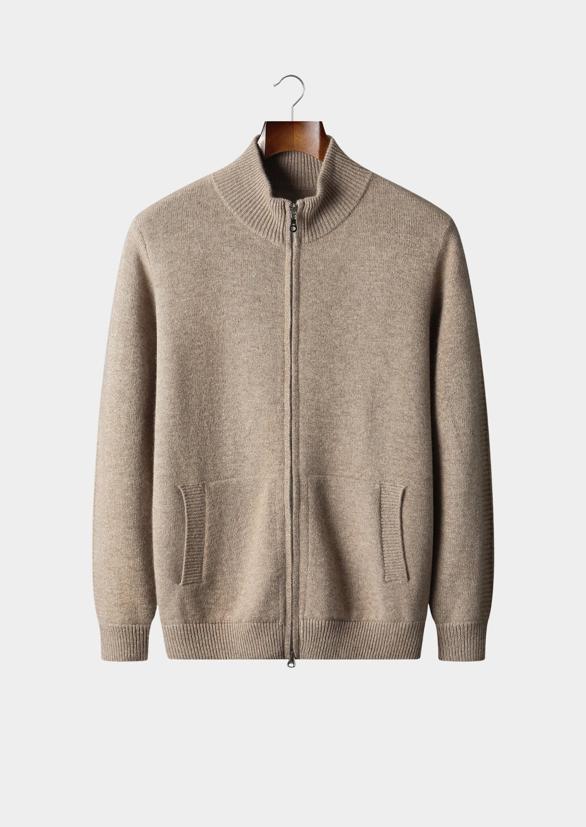 Pure Extra-Fine Merino Wool Essential Dual Zip Cardigan