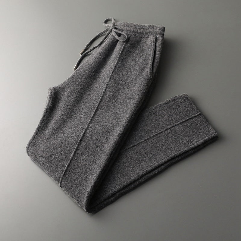PURE EXTRA-FINE MERINO WOOL LEISURE TROUSERS