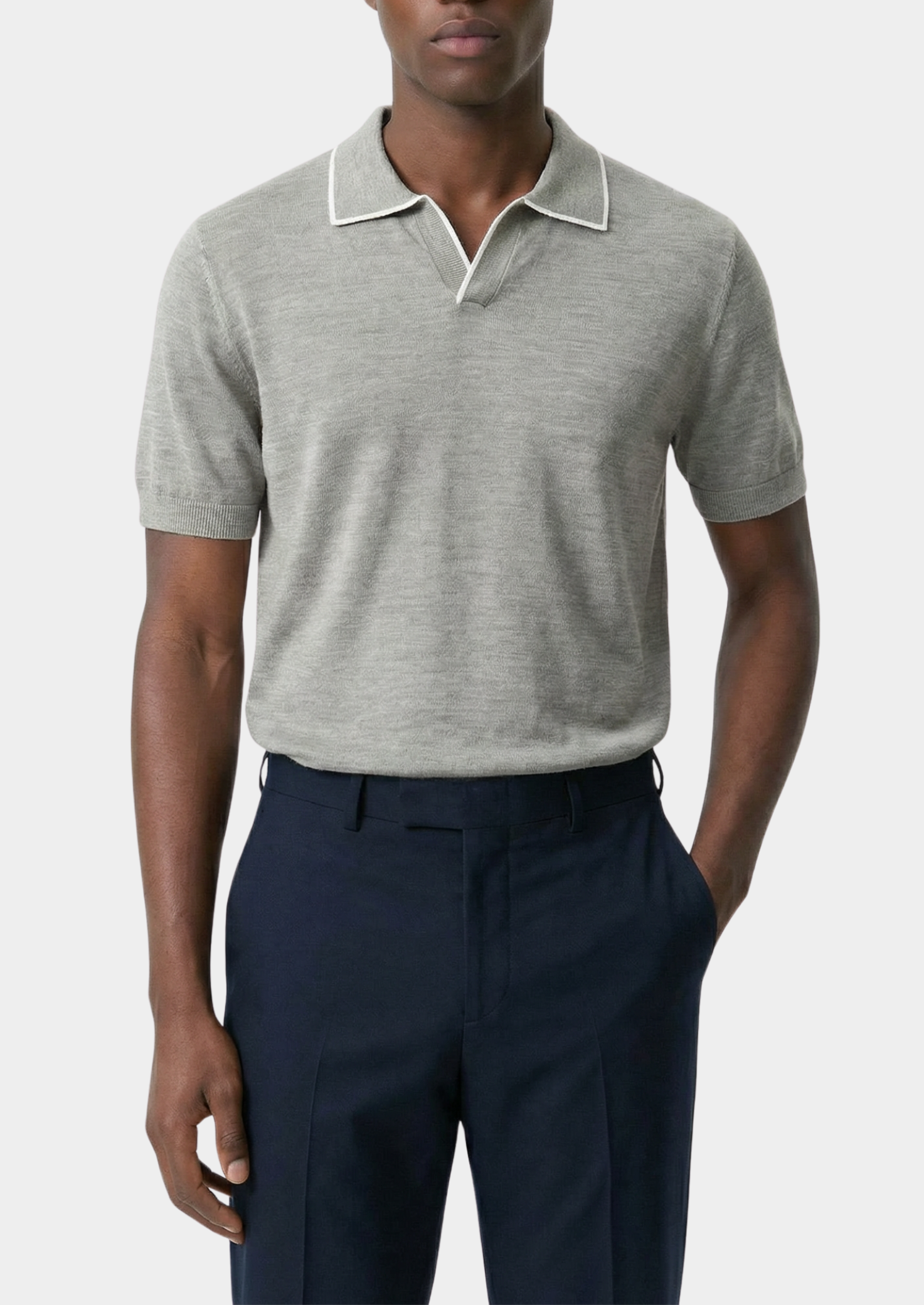 Ellis Beige Lightweight Polo Shirt