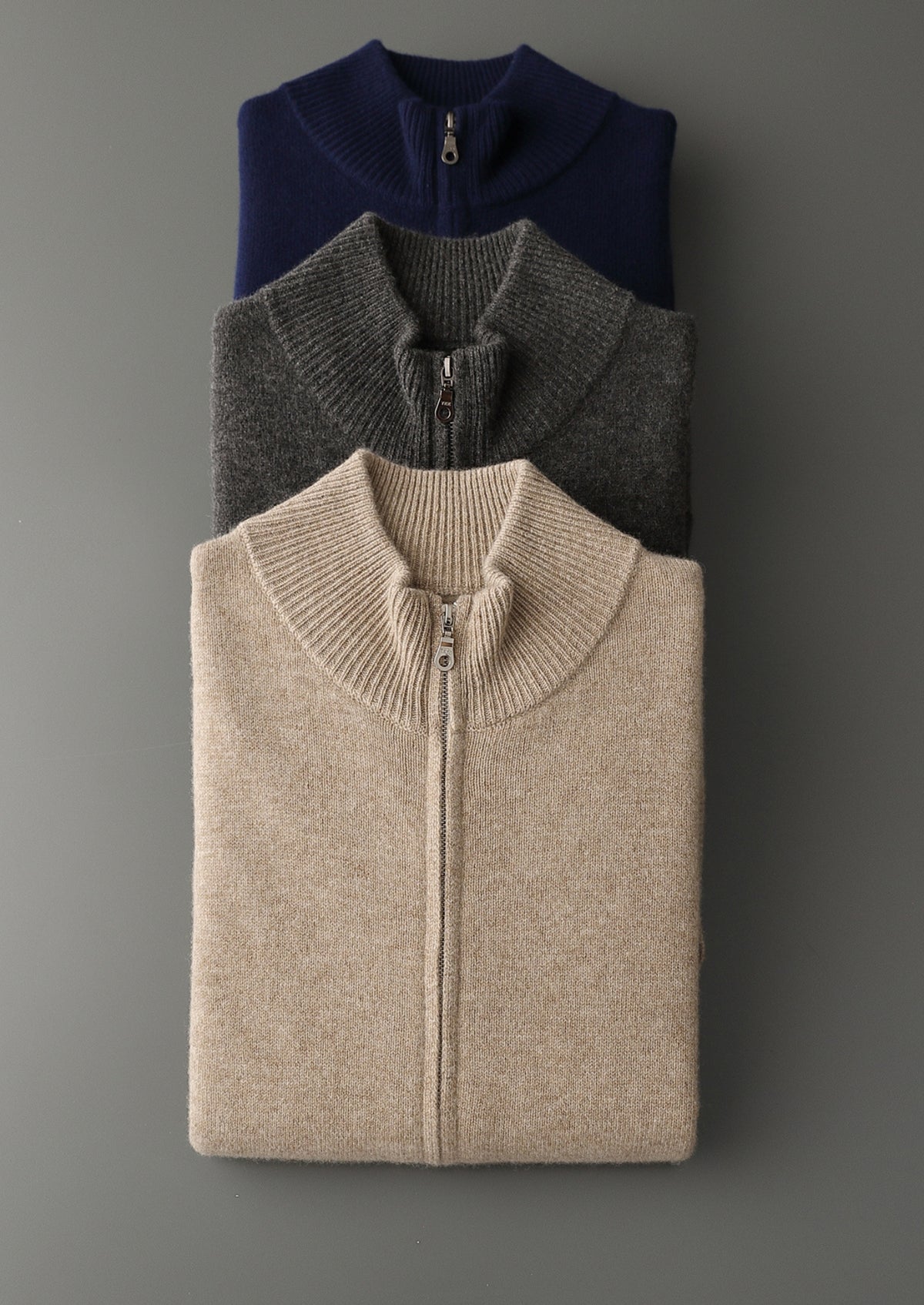 Pure Extra-Fine Merino Wool Essential Dual Zip Cardigan