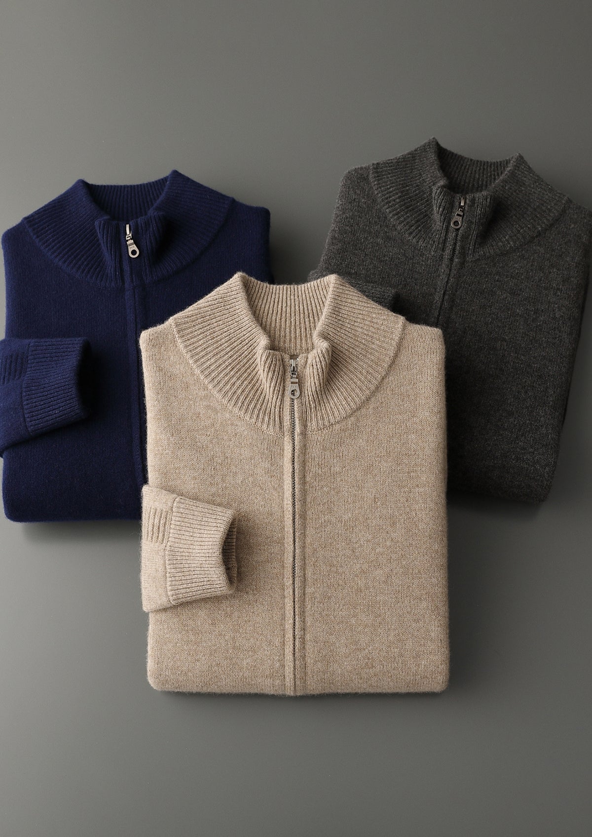 Pure Extra-Fine Merino Wool Essential Dual Zip Cardigan