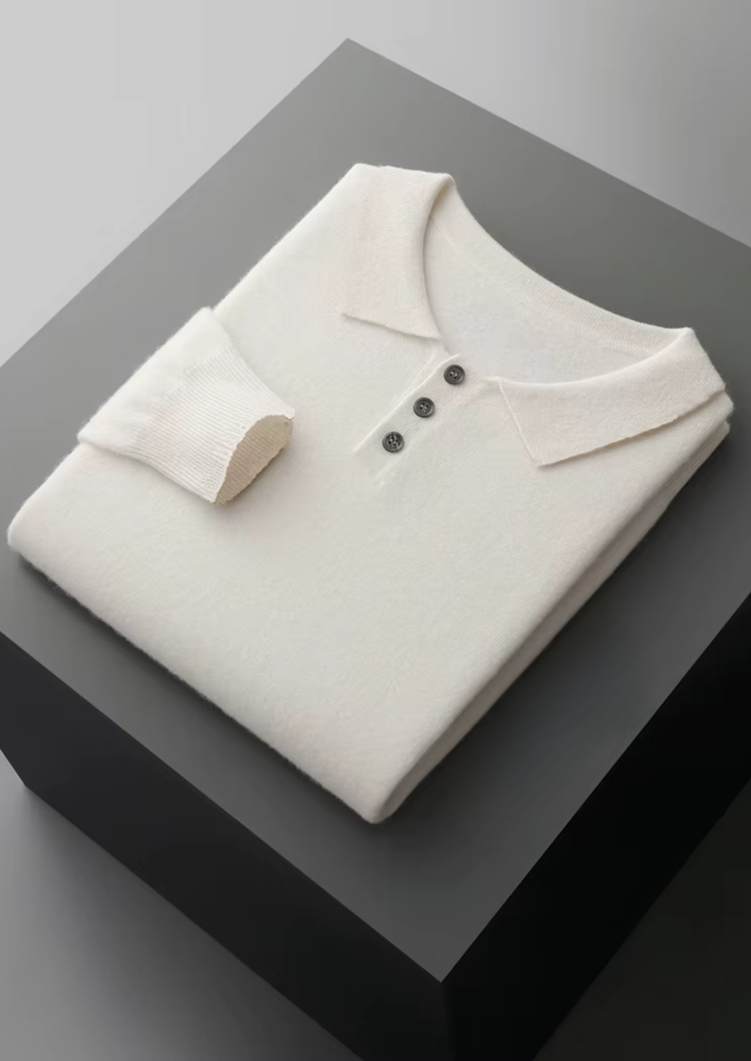 PURE EXTRA-FINE MERINO WOOL CLASSIC SWEATER POLO