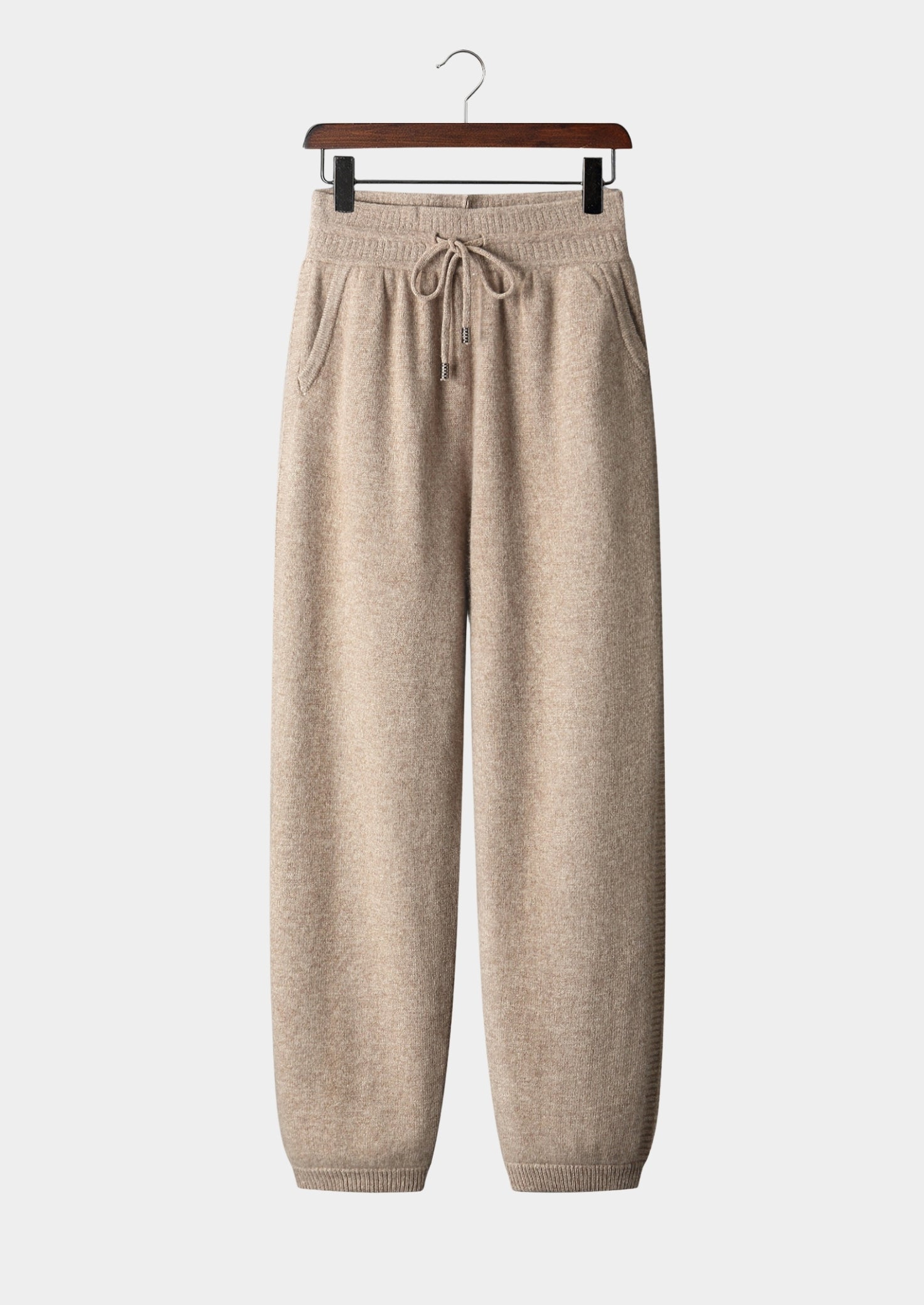 Pure Extra-Fine Merino Wool Drawstring Trousers