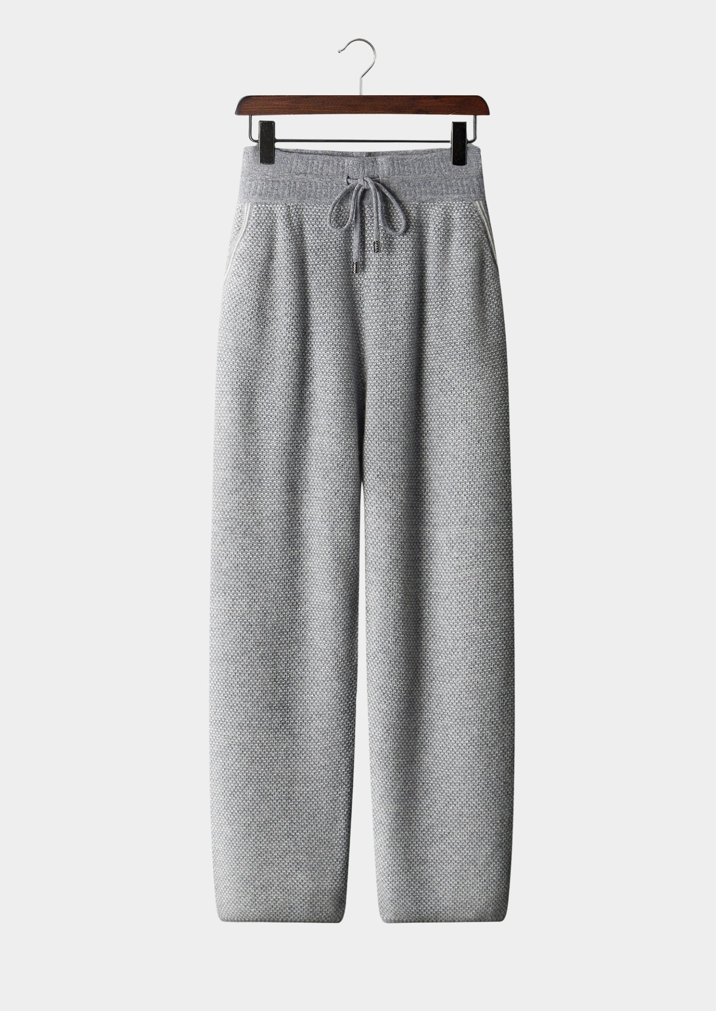 Pure Extra-Fine Merino Wool Jacquard Trousers
