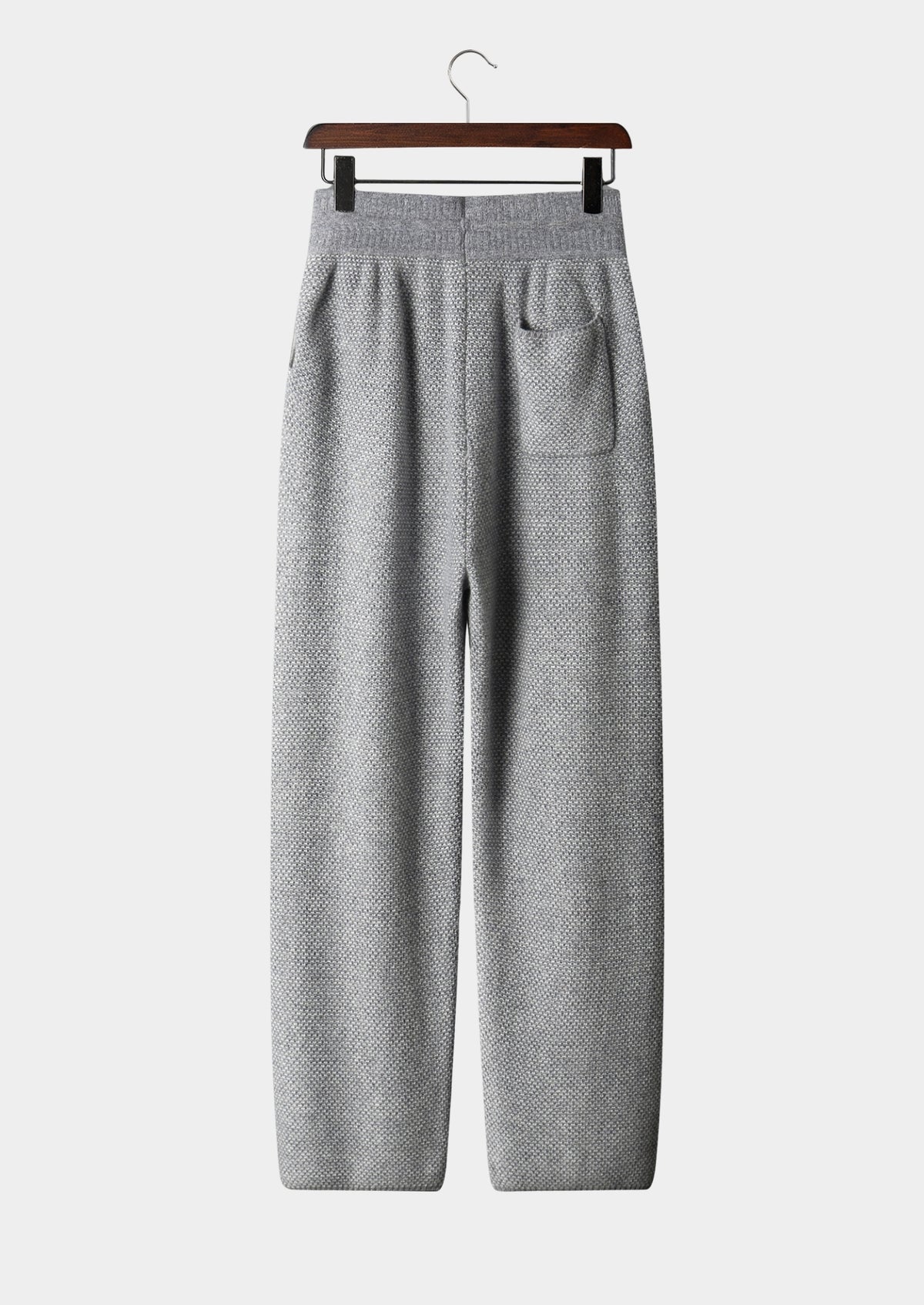 Pure Extra-Fine Merino Wool Jacquard Trousers