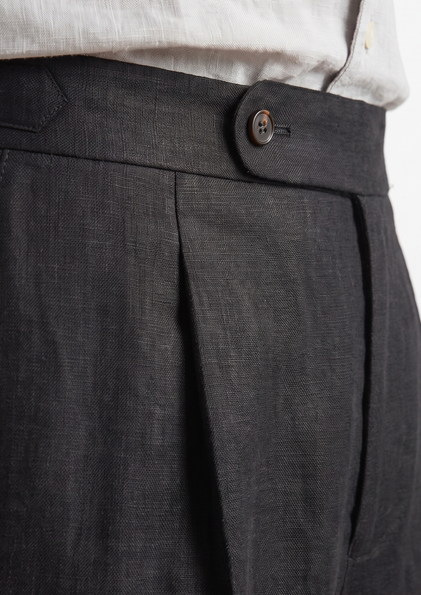 Tuscany Pleated Coastal Trousers - Black
