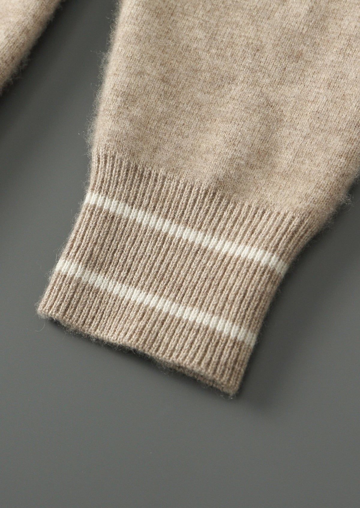 Pure Extra-Fine Merino Wool Contrast Zip Cardigan