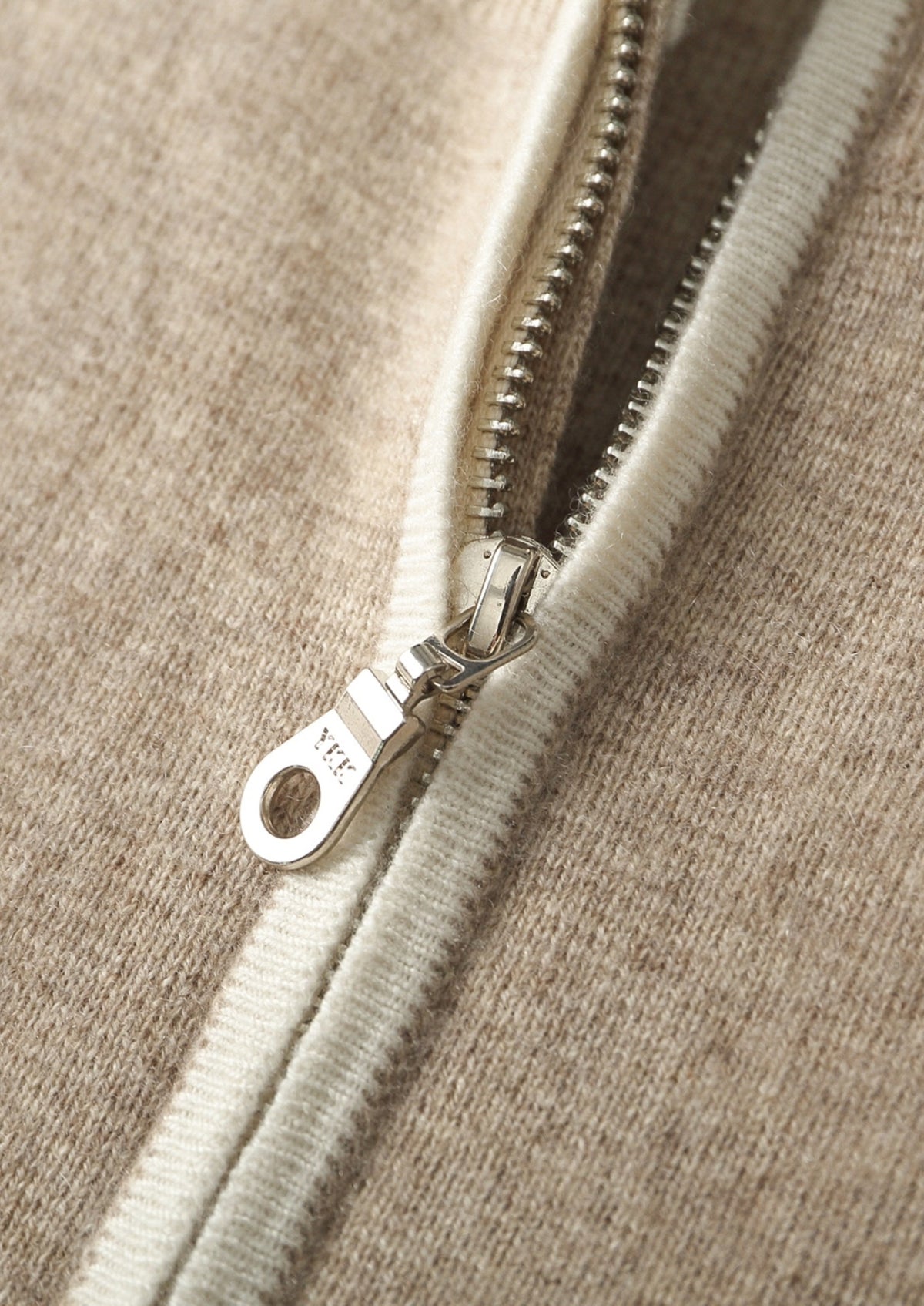 Pure Extra-Fine Merino Wool Contrast Zip Cardigan