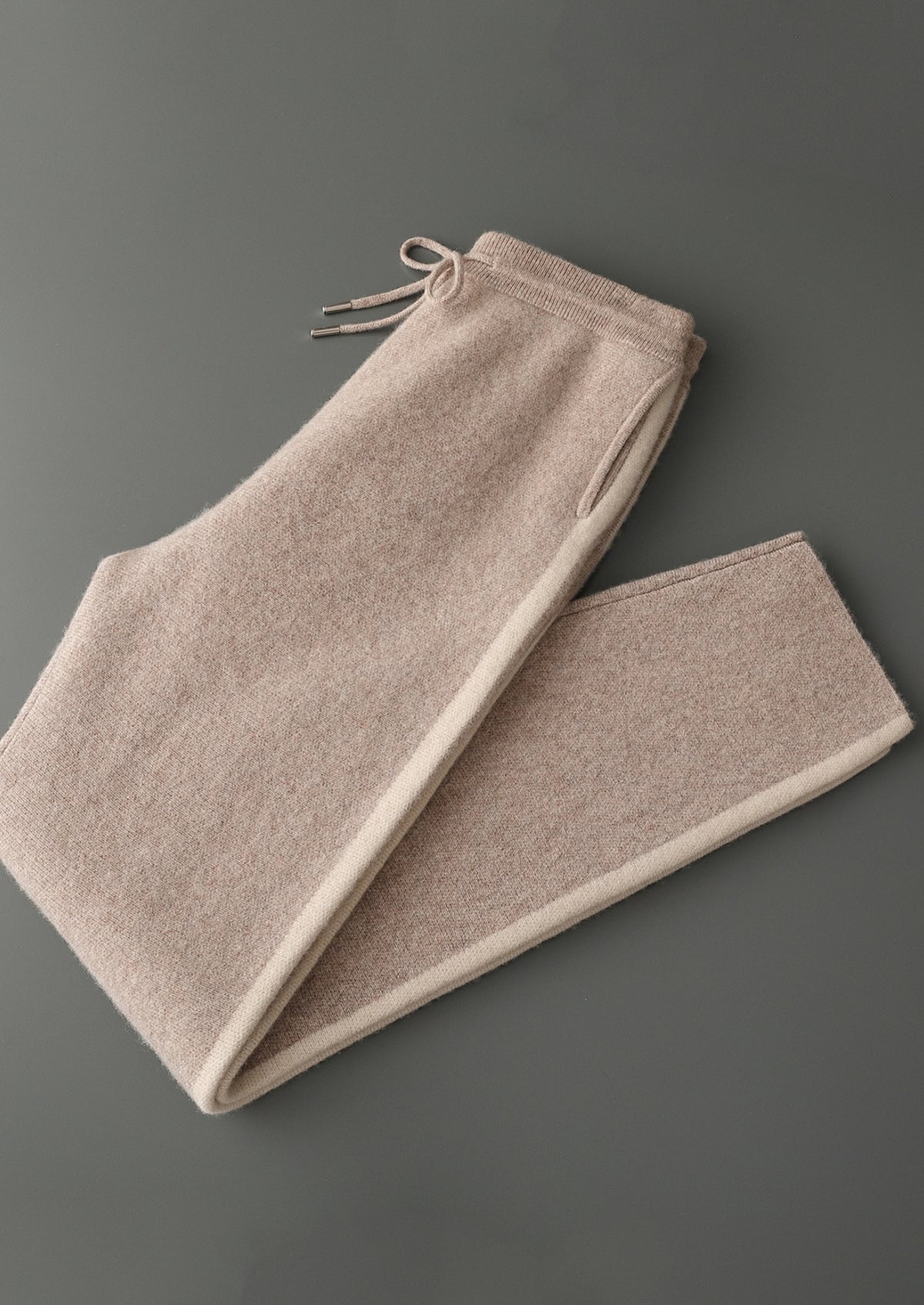 Pure Extra-Fine Merino Wool Striped Leisure Trousers